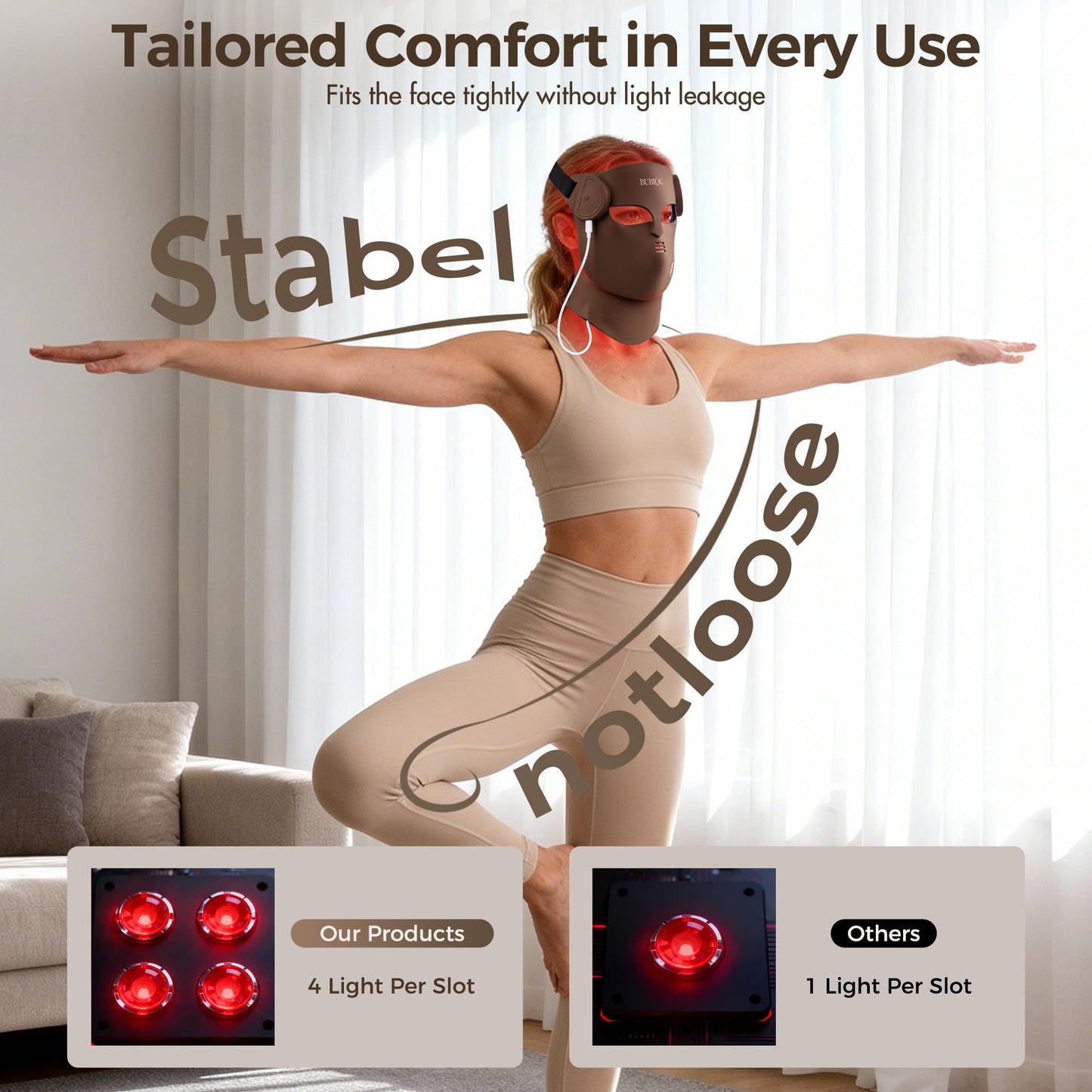 4D Wireless Red Light Therapy for Face and Neck with 400 LEDs,8+1 Color Light Therapy Mask with NIR, 850nm Red Light Therapy Mask, 4000mAh Rechargeable Led Face Mask Remote Control for Home & Travel