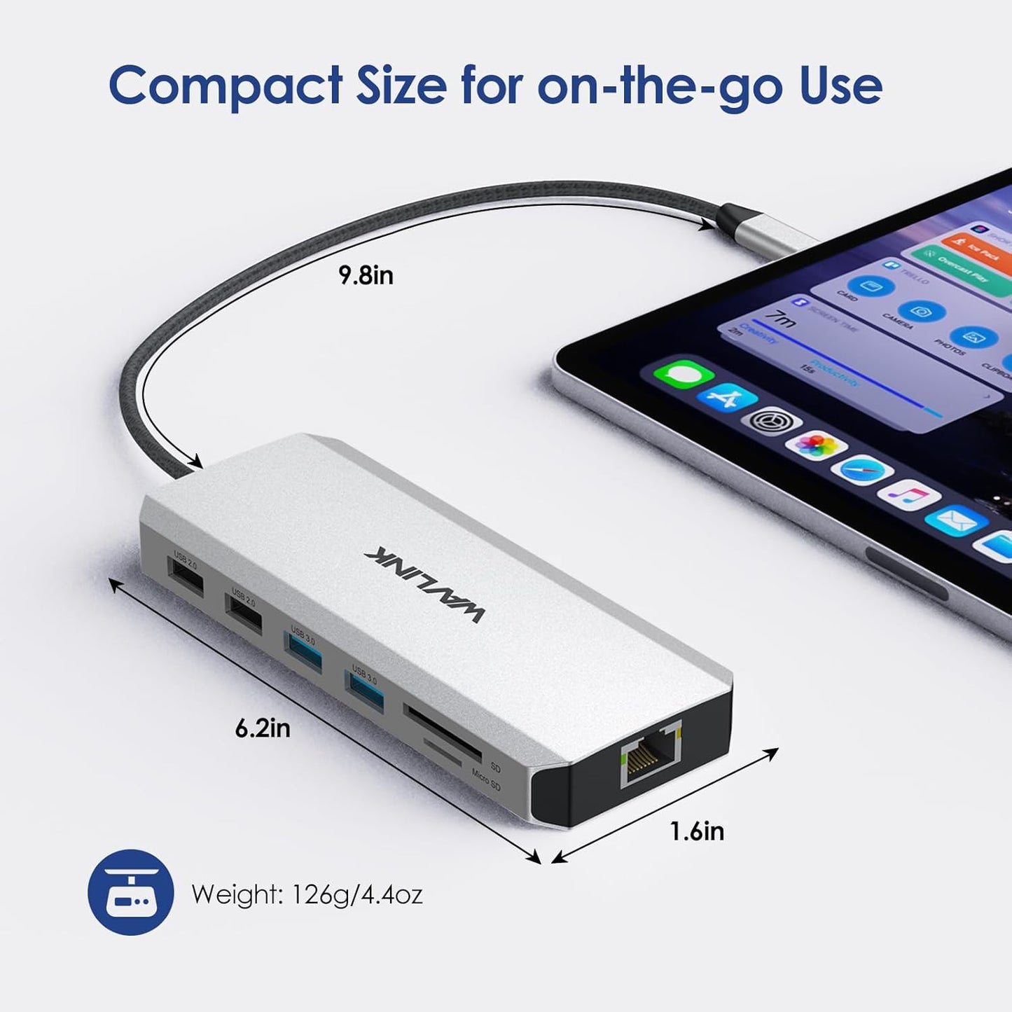 WAVLINK Station,12 1 100W USB3.0/2.0 Laptop Docking in Triple Display USB C Hub for Windows with Dual DP, HDMI, PD