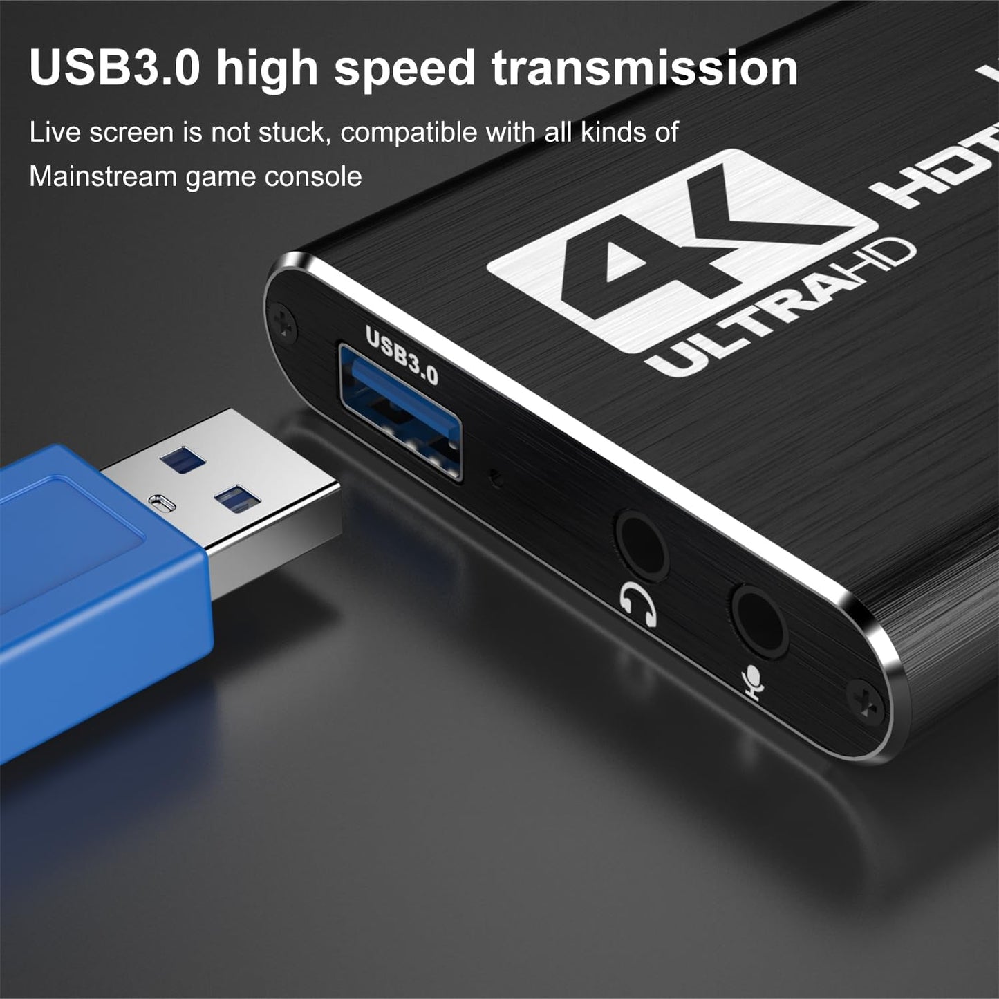 dobestyou 4K 3.0, 1080p 60fps, PS5, Capture Card Black for Streaming, Recording & Gaming Video Capture Device with USB