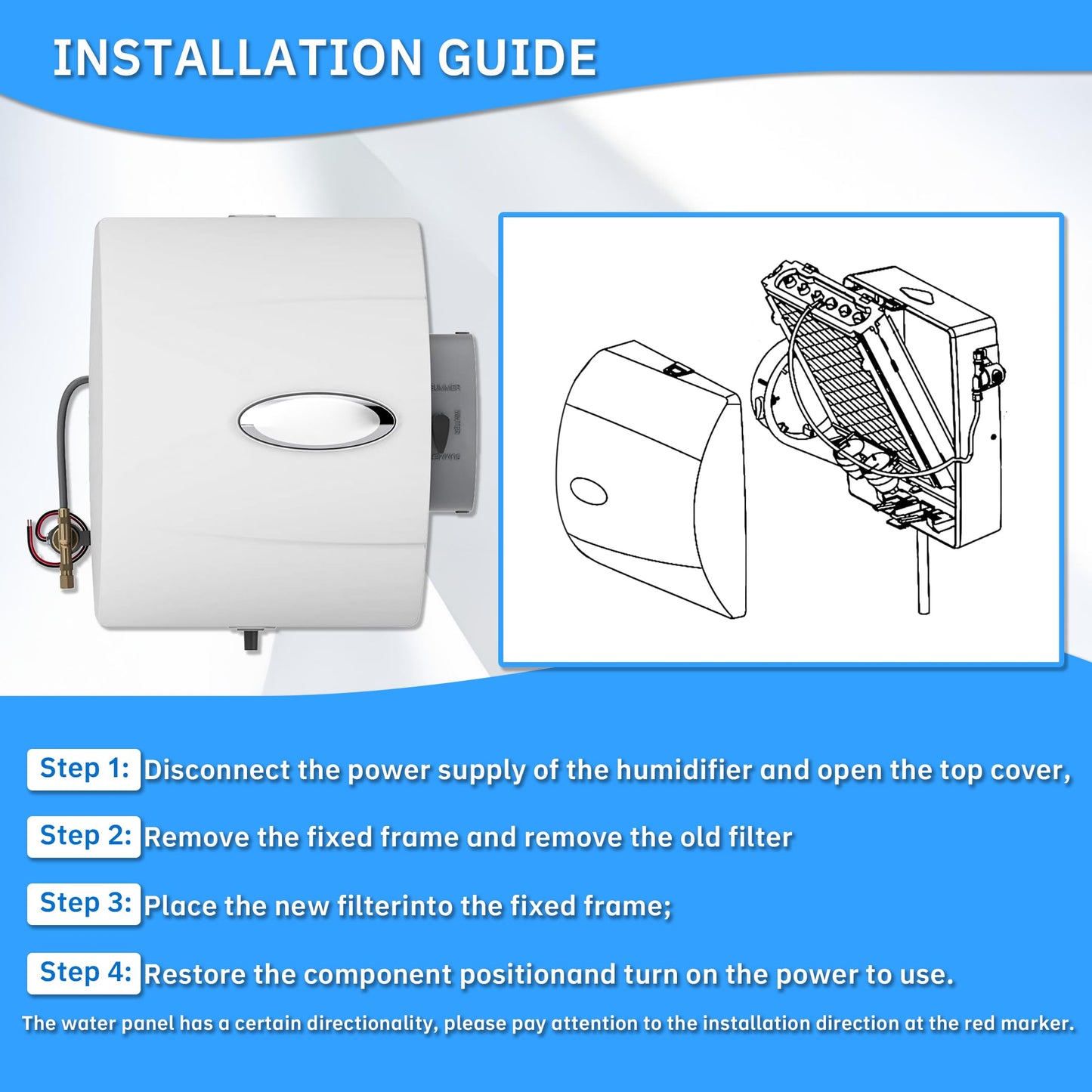 Tellfeel 4750 Humidifier Maintenance Kit - 35-Gauge Water Plate Humidifier Replacement for Aprilaire Whole House Humidifier Model Replacement Filter 700, 700A, 700M, 760, 760A, 768