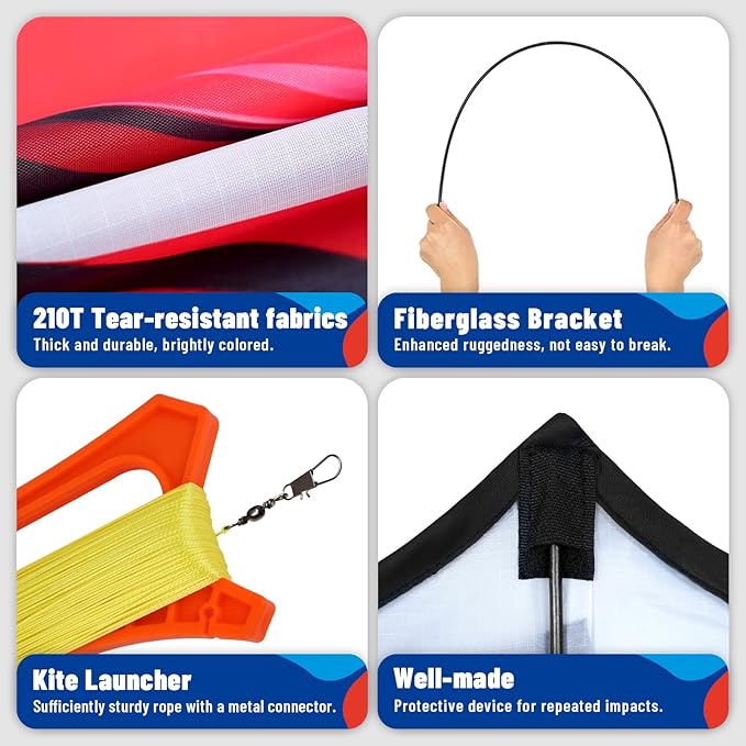 American Flag Butterfly Kite for Kids & Adults,Extremely Easy to Fly for Beginners，Outdoor Fun Kite Present Summer Kites Butterfly for Kids Toy
