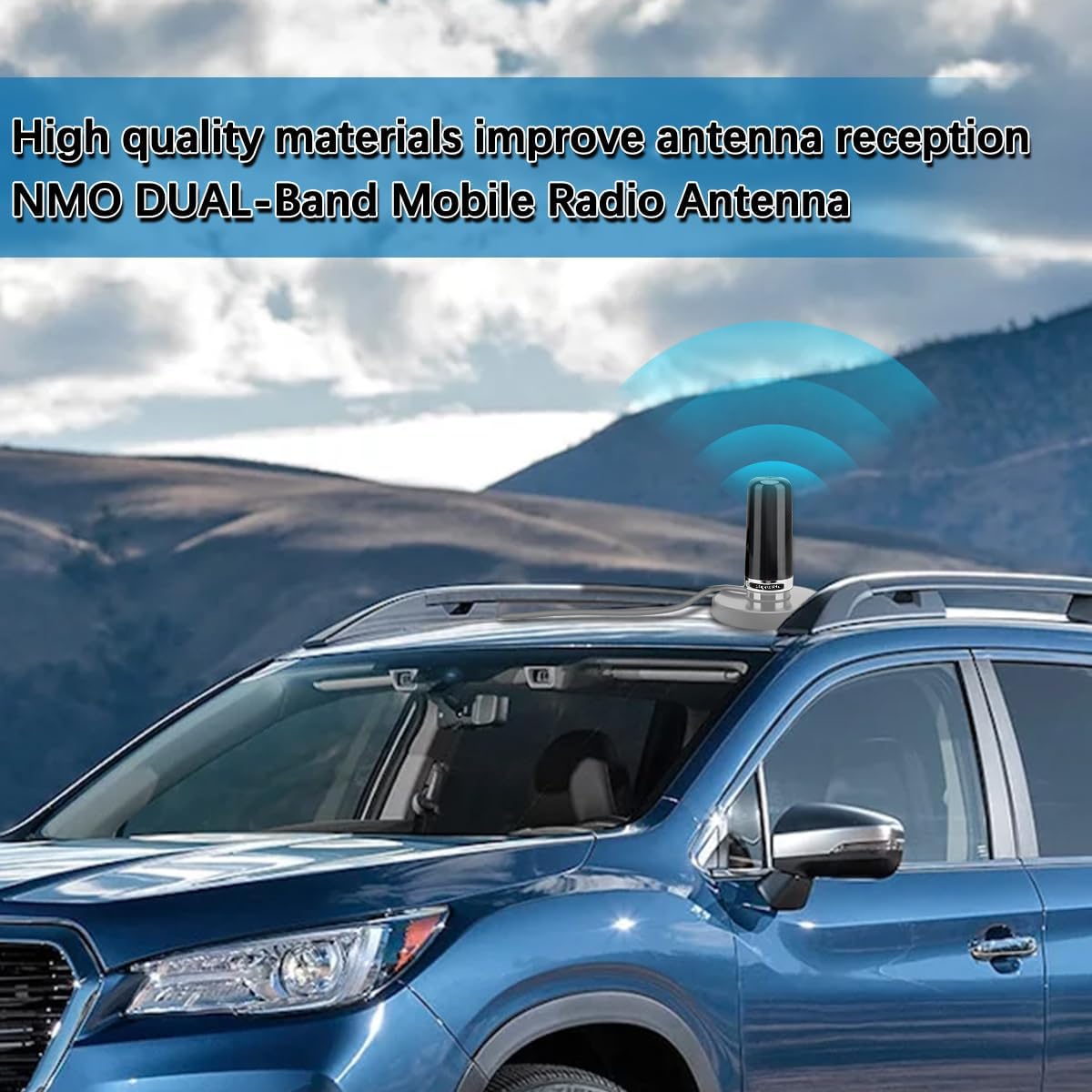 WaurpHud 136-174MHz 400-470MHz GMRS Antenna Mobile Ham Radio Antenna Dual Band VHF UHF NMO Connection for Car Truck