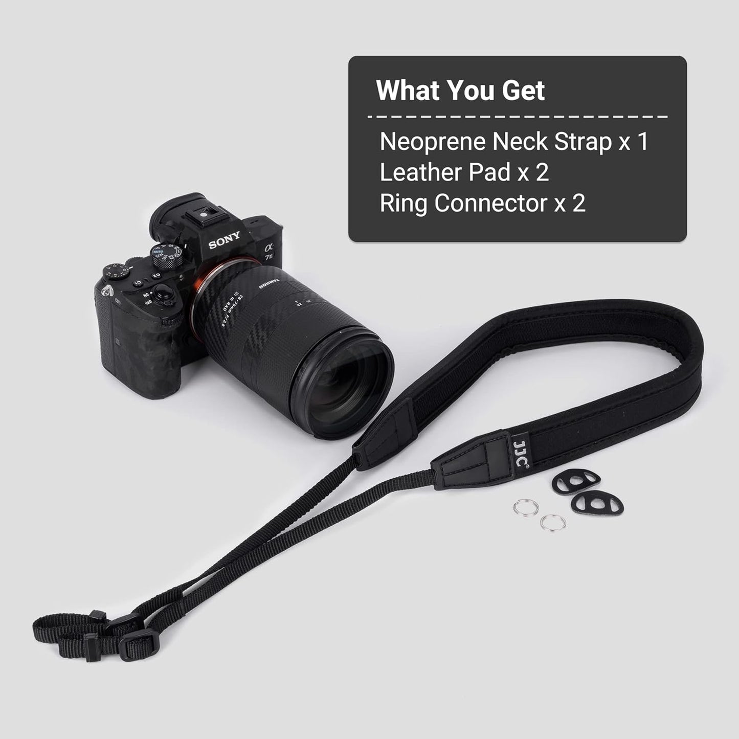 Quick Release Camera Neck Strap for Airtag - Compatible with Canon, Nikon, and Sony Mirrorless Cameras