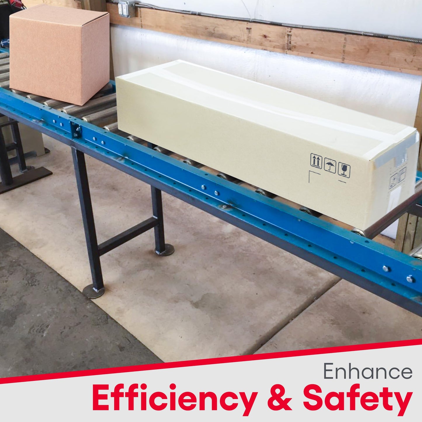 Ultimation Light-Duty Gravity Conveyor with 1.5" Diameter Galvanized Steel Rollers, 12" Wide by 5' Long Steel Frame & 4-1/2" Centers, Durability & Versatility in Warehouses, Factories, & DIY Projects