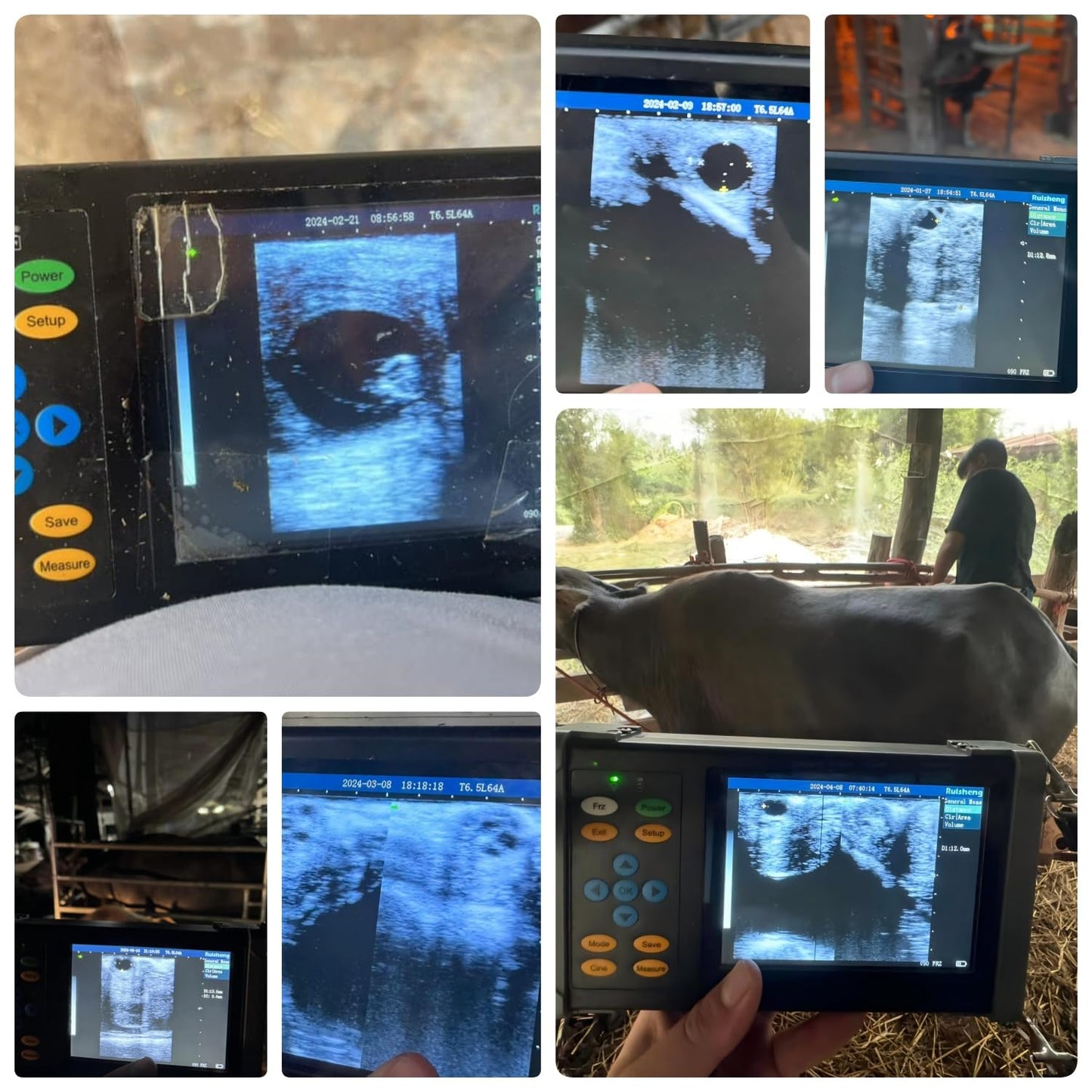 SUNBESTA Veterinary Ultrasound Machine A20, 3.5MHz Convex Probe, Aluminum Alloy Design, Rechargeable+ Carrying case, Friendly to Beginners, for Dog Kennels, Pig Farm and Sheep Farm Pregnancy Check