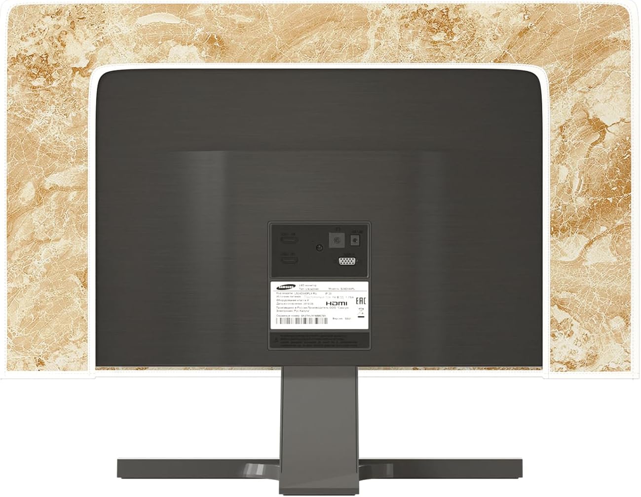 22, 23, 24, 25 Inch 24,22-25 Baocicco Amber Marble Waterproof Computer Monitor Cover Abstract Texture Full Body Cover