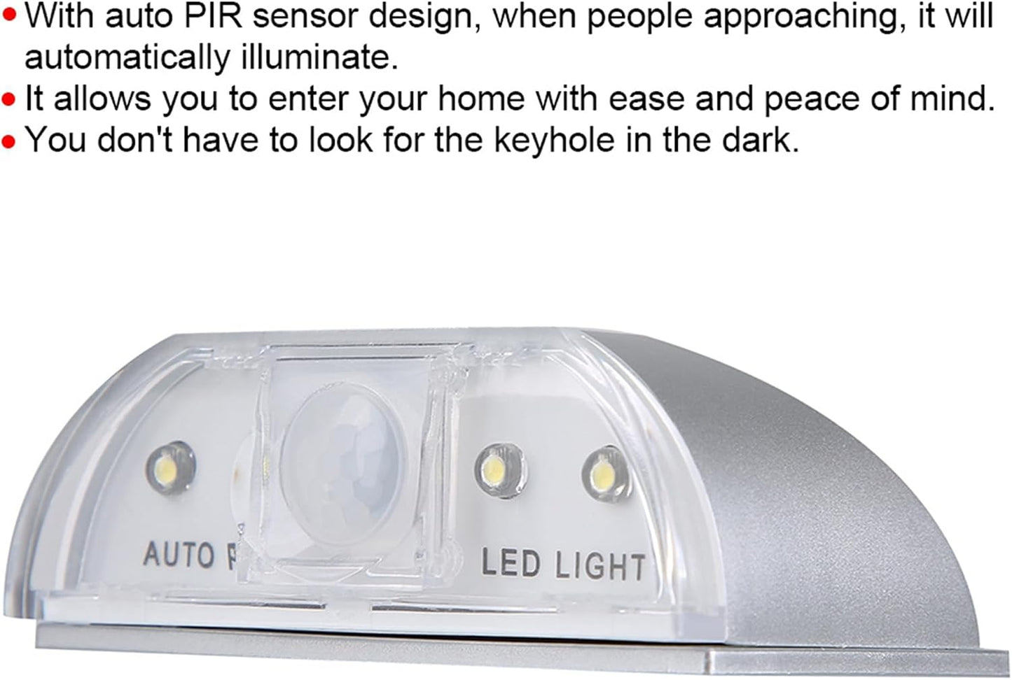 TUEQE 4 Keyhole Lights, Key Light for Door, Intelligent PIR Infrared Automatic Sensor Motion Detector Keyhole Lock