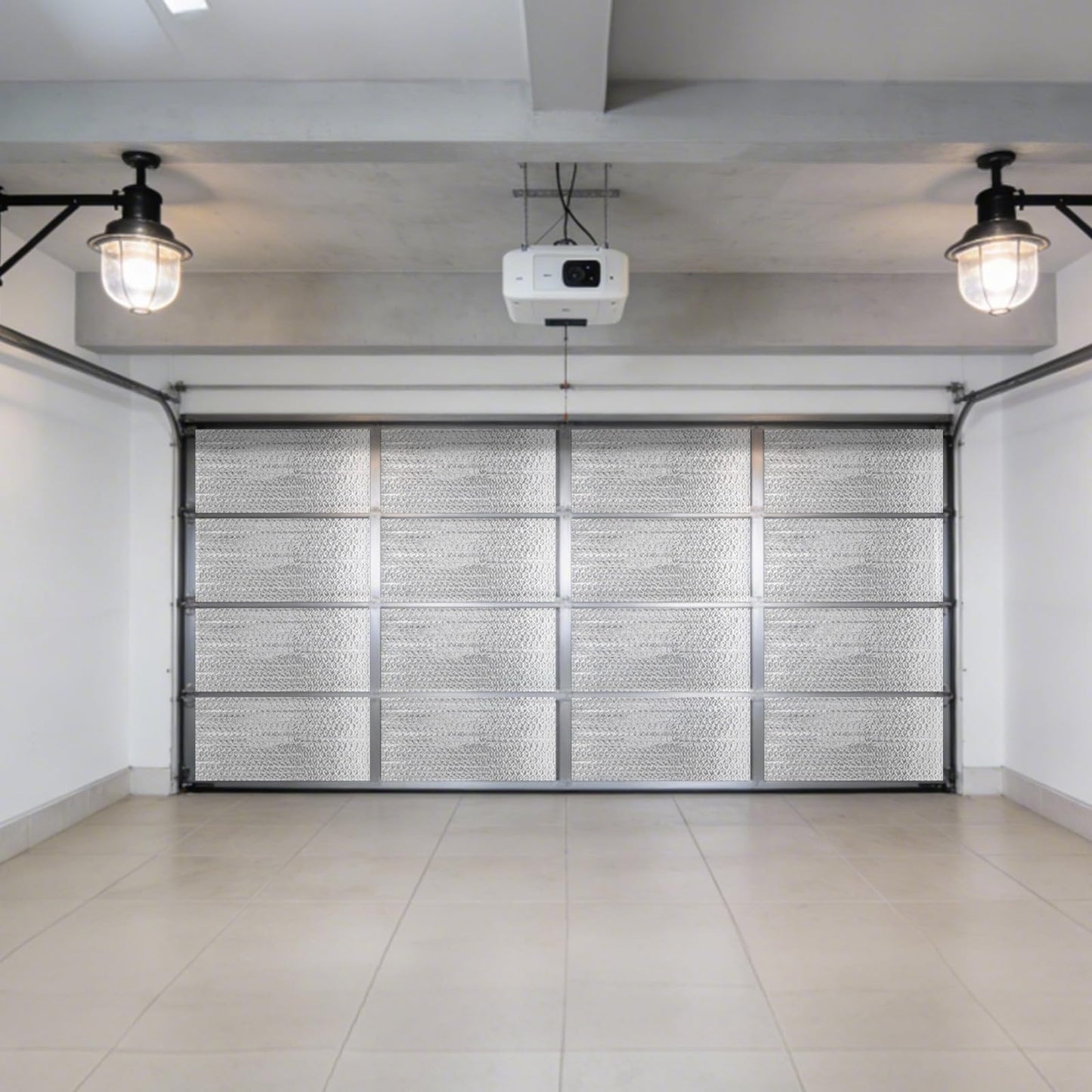 16PCS 24 x 48inch Garage Door Insulation Reflective Foil Insulation Bubble Reflective Aluminum Foil Winter Summer Thermal Shield Pre-Cut Barrier Sheets with 120 Tapes for Garage Attic Wall