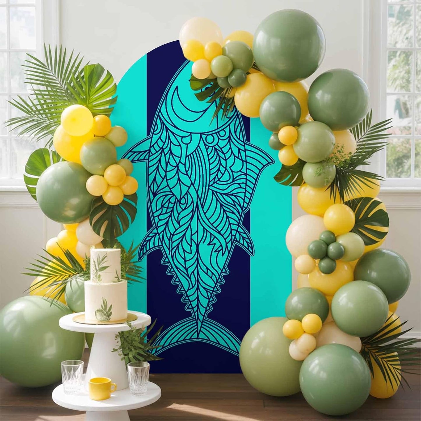 Duskova Living 4 Summer Tuna Arch Backdrop Cover FT, Beach Wedding Arch Cover Stretchy Backdrop Stands Covers