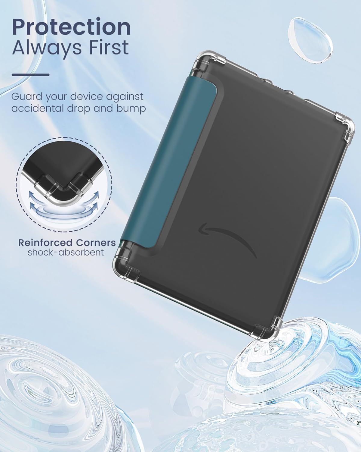MoKo 6.8 Inches 2021, Case for Universal E-Book Reader and Tablets Ultra Clear Soft Flexible Transparent TPU Back Cover