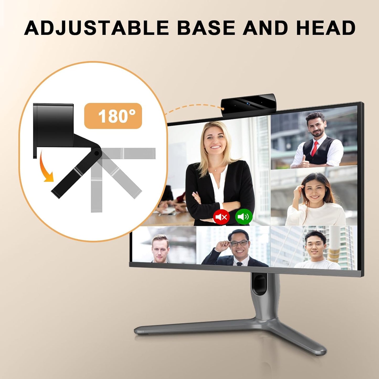 Diccik 1080P Webcam with Microphone, Full HD Video Calling Web Camera, HD Light Correction Streaming Webcam