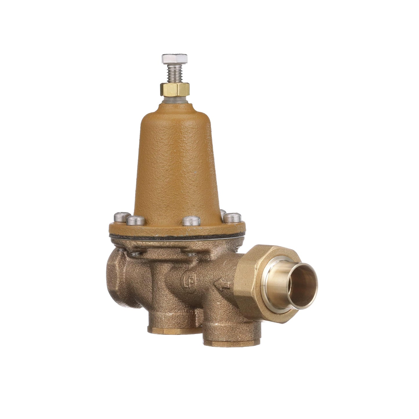 Watts LF25AUB-Z3 Series 3/4" Lead-Free Cast Copper Silicon Alloy Water Pressure Reducing Valve, Solder Union Outlet x NPT Female Outlet, Polymer Seat, Adjustable Pressure 25 to 75 psi, Maximum 300 psi