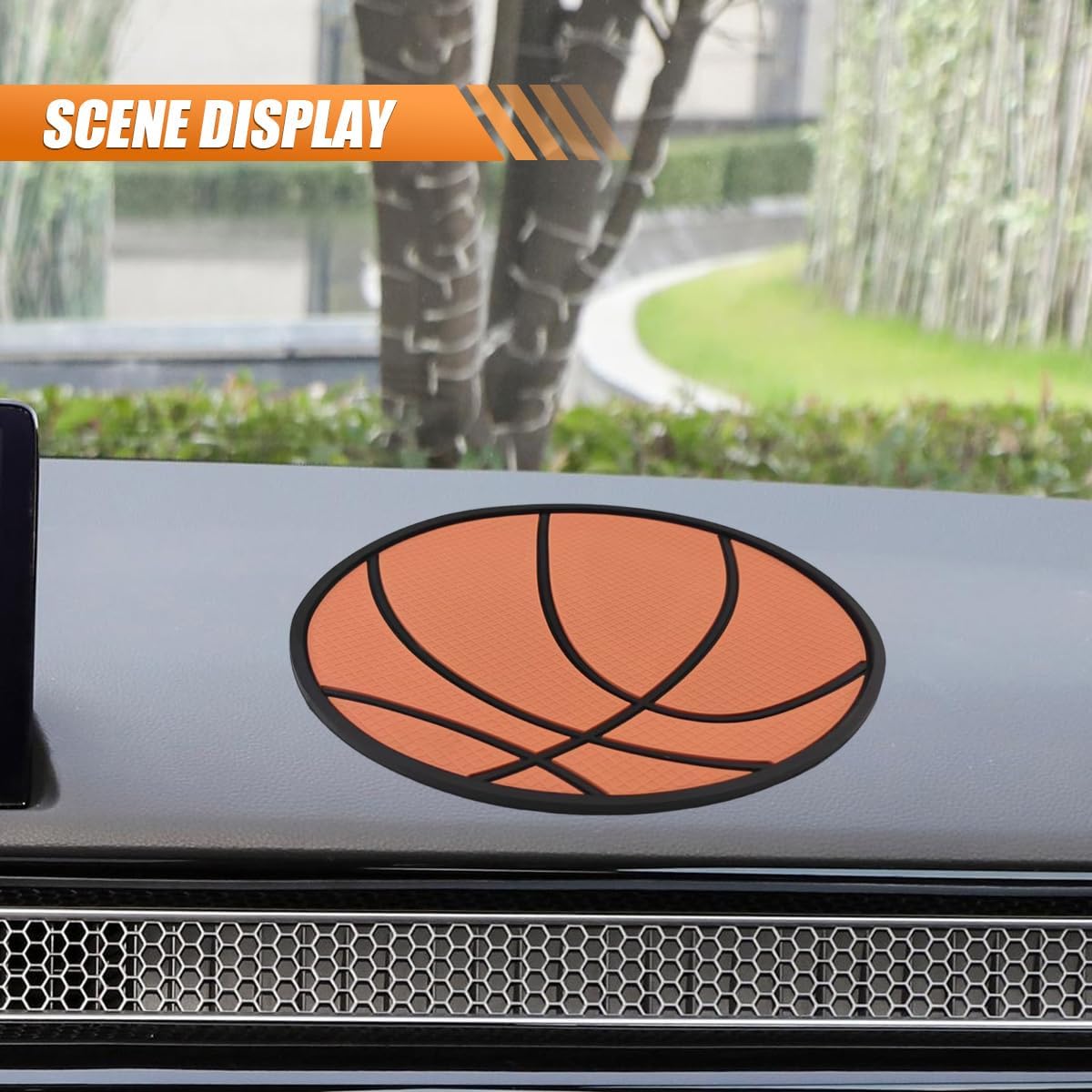 Craedli 3.1" Car Dashboard Non Slip Mat, Multifunctional Anti Slip Dashboard Sticky Pad Car Dash Gripping Mat, PVC Cell