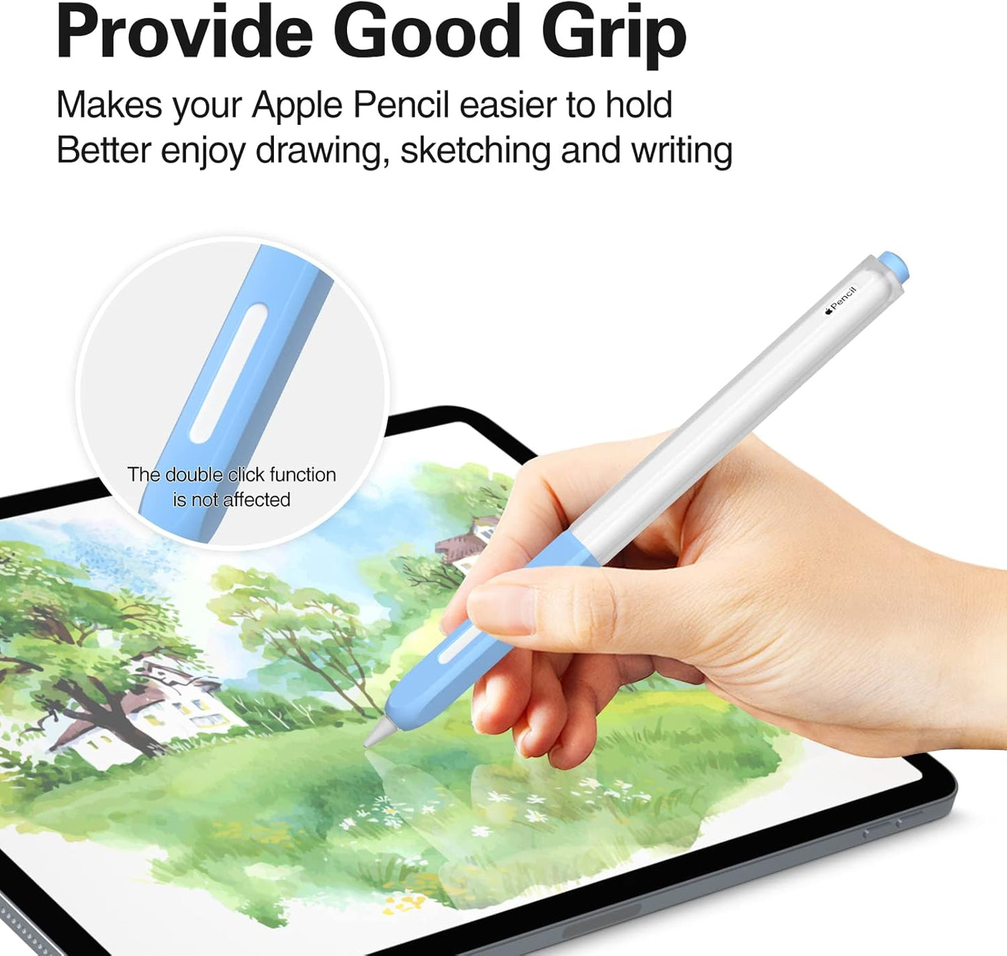 JOOSKO 2nd 10 Pencil Case Compatible with Apple Pencil Generation Cover Sleeve,Silicone Translucent Duotone[