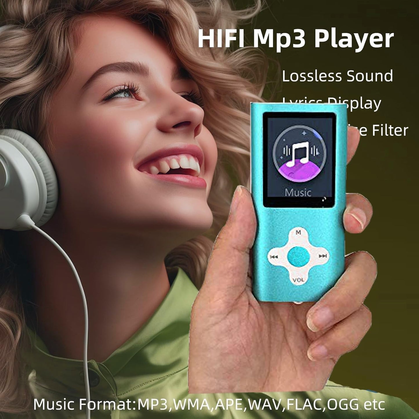 Xidehuy Mp3 16 Viewer/1.8 Player,Music Player with a GB Memory Card Portable Digital Music Player/Video/Voice Record/FM
