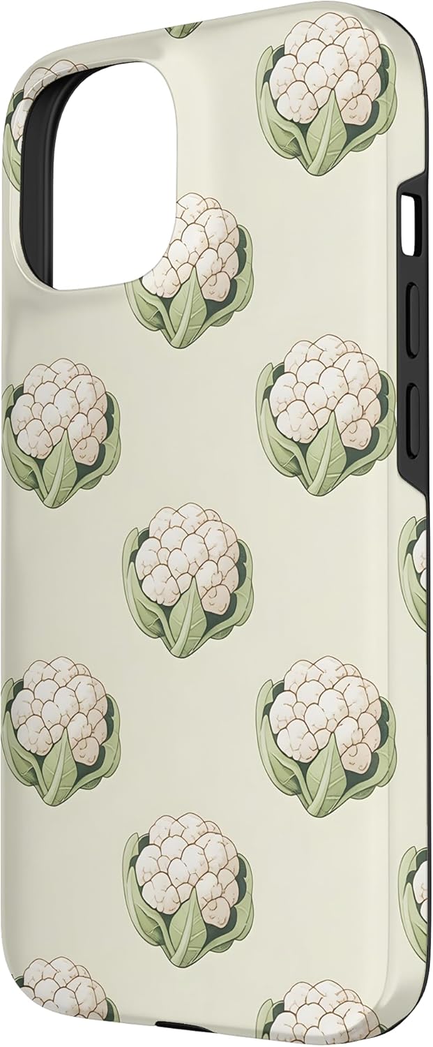 Cauliflower Pattern Art Cases 15 Cauliflower Boho Vegetable Pattern Motif Case for iPhone