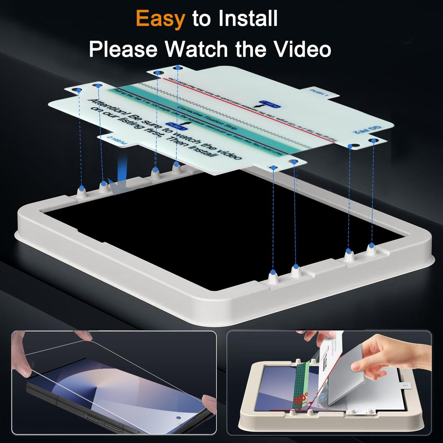 3 Pack 6 3 Pack 3 Ferilinso Screen Protector for Samsung Galaxy Z Fold [Phone Case Friendly], Inside Anti-Spy Film