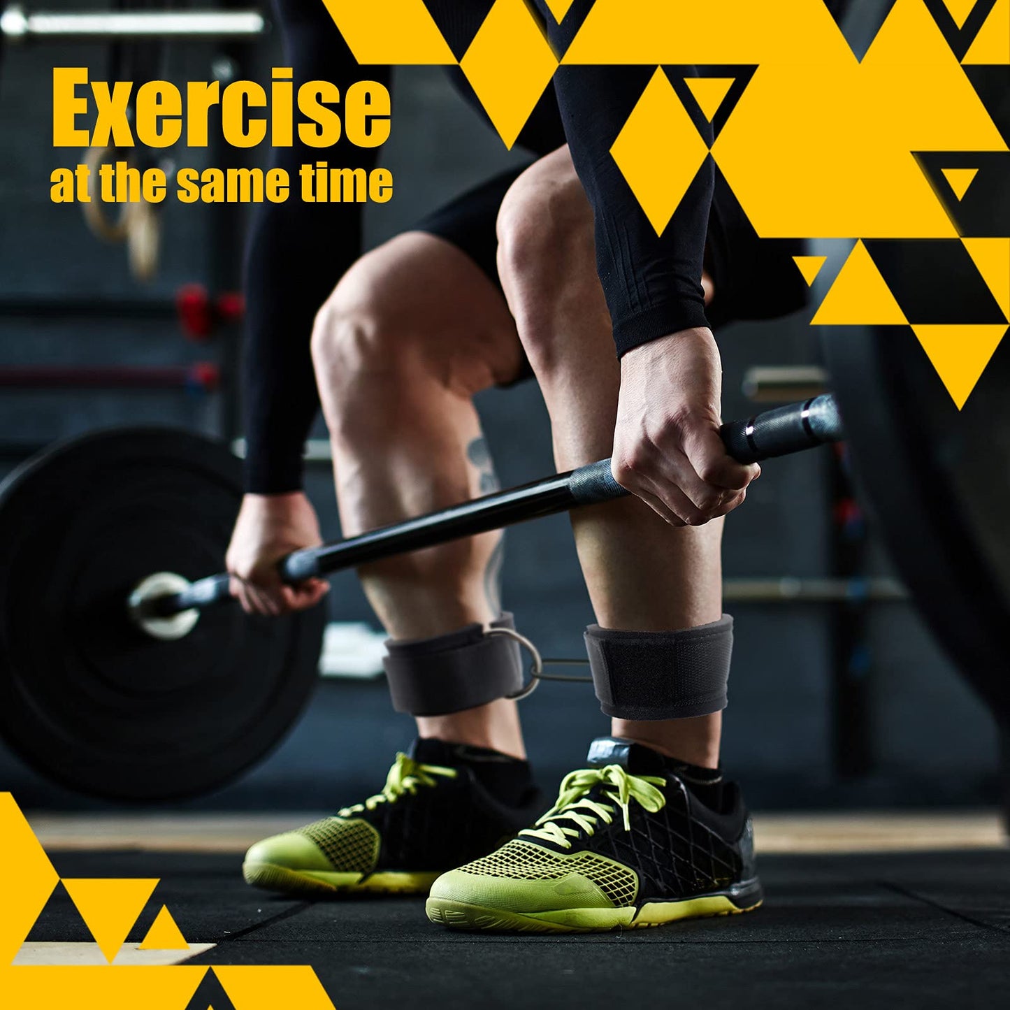 Kasyat 4 Pieces Ankle Wrist Straps Adjustable Padded Ankle Cuffs Soft Cable Machines Straps Exercise Cuff Attachments Ankle Cable Attachments Bands for Gym Arms Legs Exercise Men Women
