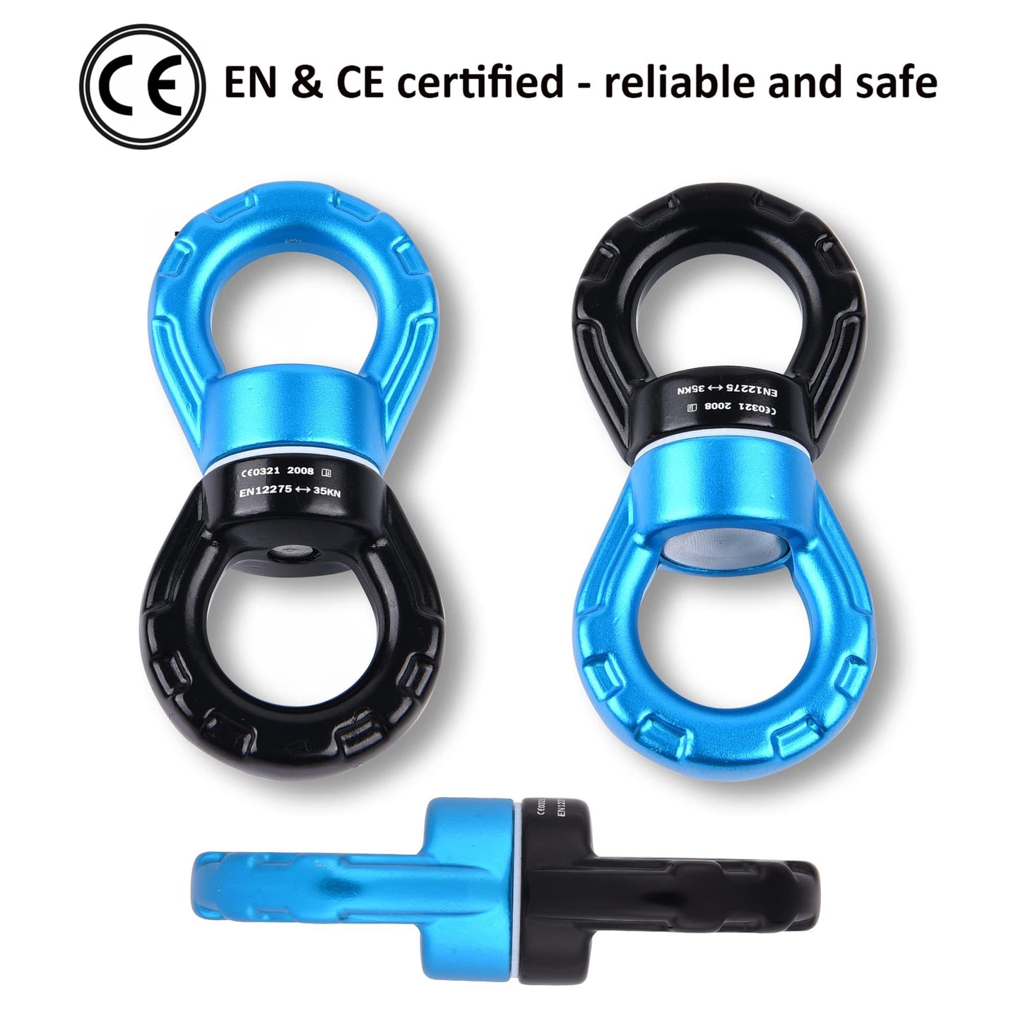 PACEARTH Swing Swivel 35KN Breaking Strength 360° Rotator Safety Rotational Device Hanging Accessory for Rock Climbing, Hanging Hammock, Web Tree Swing, Aerial Dance, Children's Swing Spinner Hanger