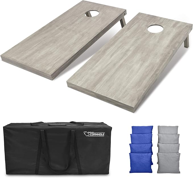 GoSports 4 ft x 2 ft Regulation Size Wooden Cornhole Boards Set - Includes Carrying Case and Bean Bags (Choose Your Colors) Over 100 Color Combinations