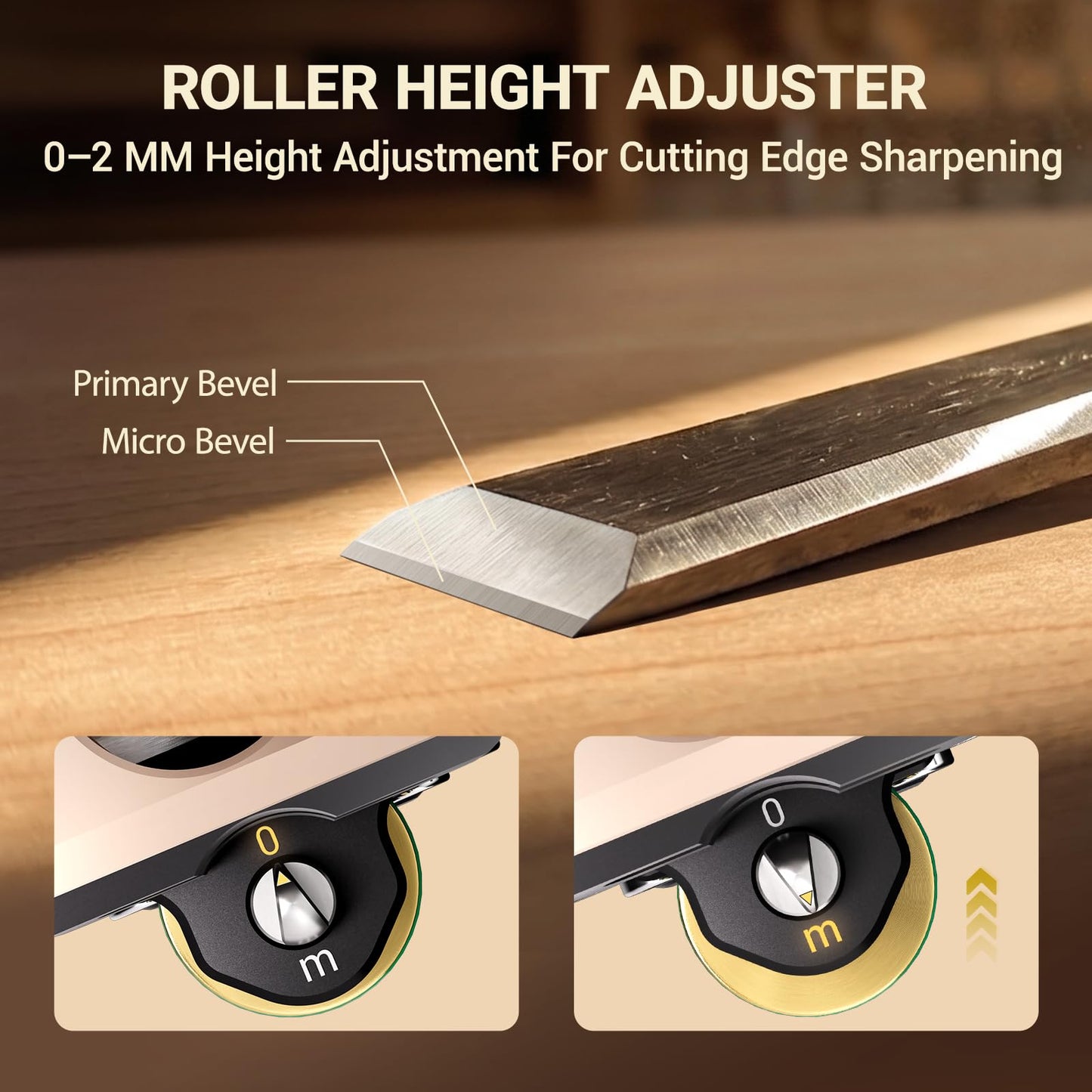HONGDUI Chisel Sharpening Jig Kit, Honing Guide Woodworking Sharpening System,Chisel Sharpening Guide for Planer, Chisel, Irregular Blade (HD29 Grinding Guide（1 Set）)