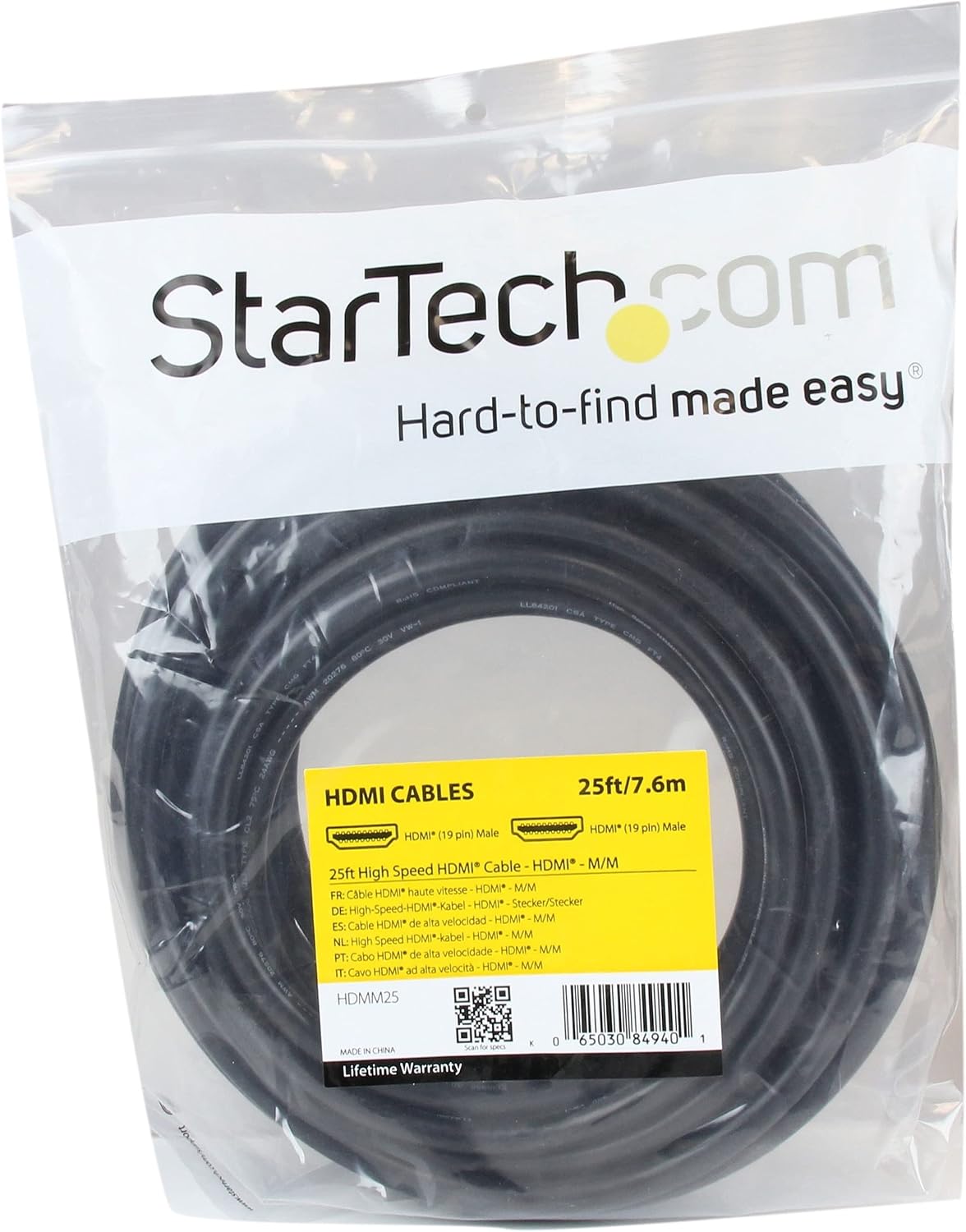 25 4k 2k 25ft 1.4 (HDMM25) StarTech.com ft High Speed HDMI Cable Ultra HD x HDMI Cable HDMI to HDMI M/M - HDMI Cable