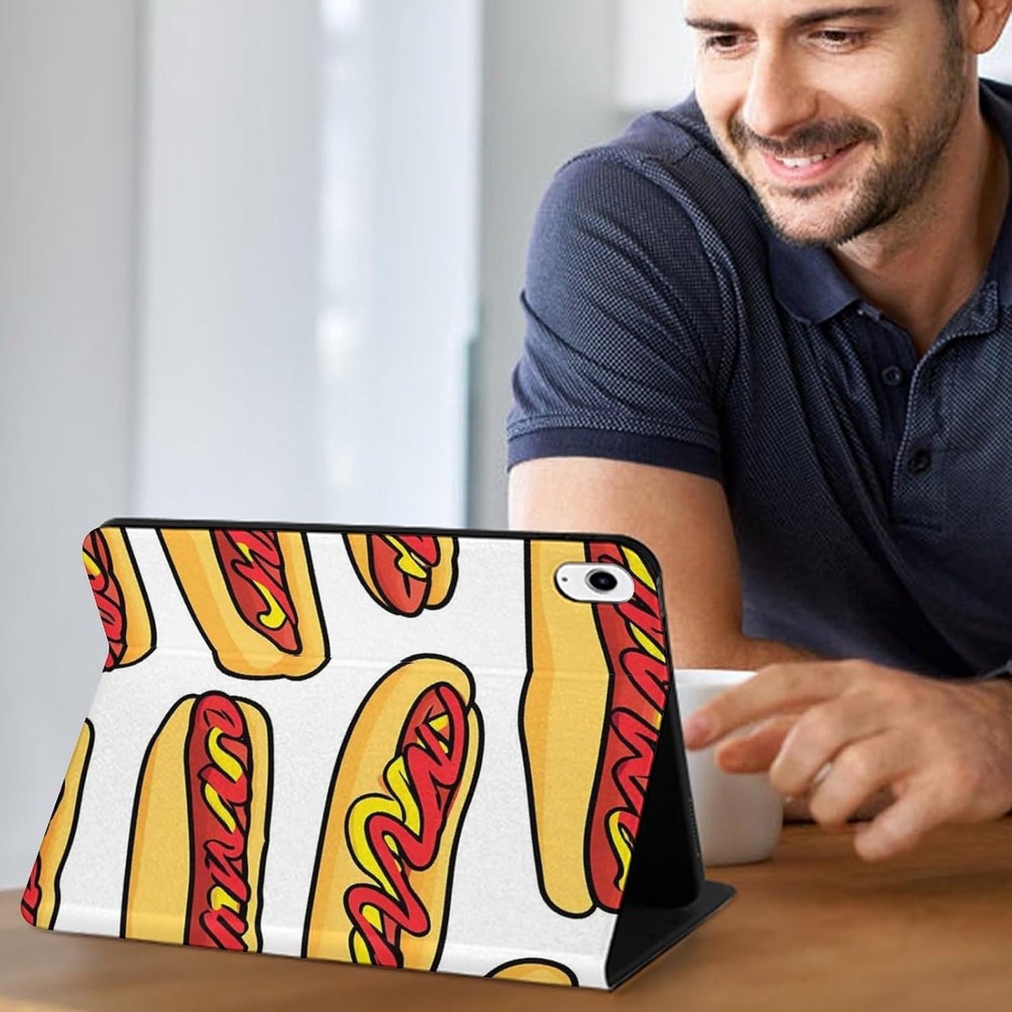 Generic 10th 9th 8th 7th (2021/2020/2019) Hot Dogs Mustard Ketchup Fashion Case Compatible with Generation Protective