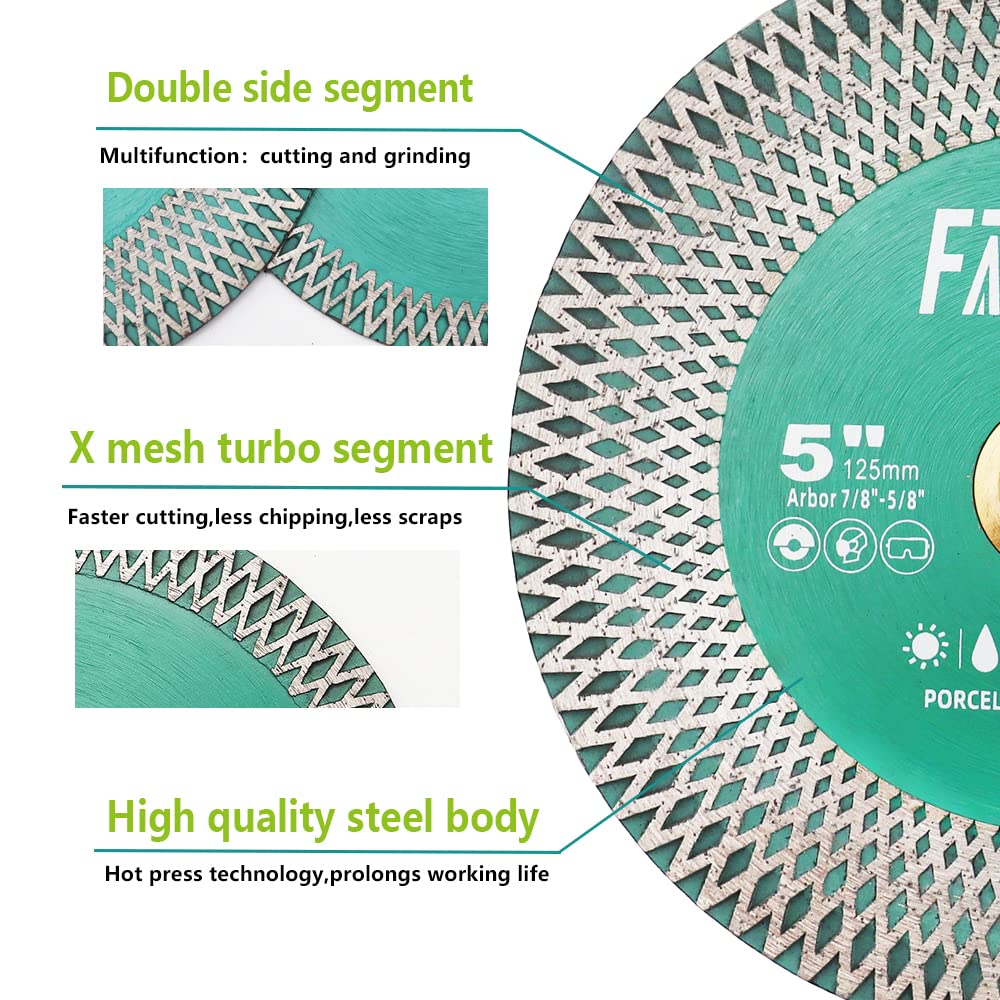 Tile Hole Saw Kit Diamond - (6/8/10/25/35/50/75/127mm Drill Bits+Finger Bit+Chamfer Bit+Adapter+Tile Blade) Diamond Hole Saw Kit for Porcelain Ceramic Marble Brick Granite,5/8"-11 Thread