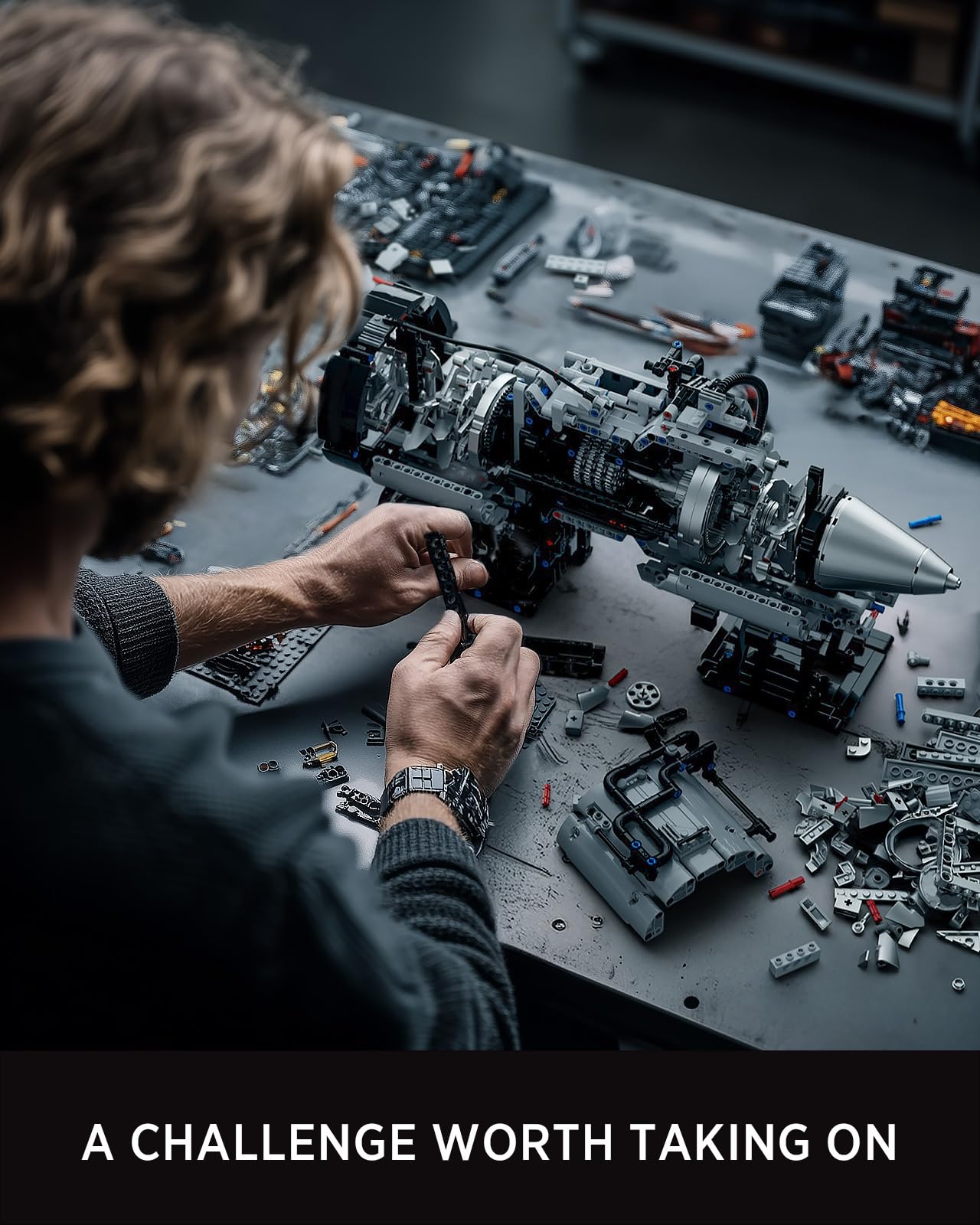 Nifeliz Turbofan Engine Building Set, Engineering Challenge Model for Adult Collectors, Physical Science Project and Display Piece (2,216 PCS, NF10317)