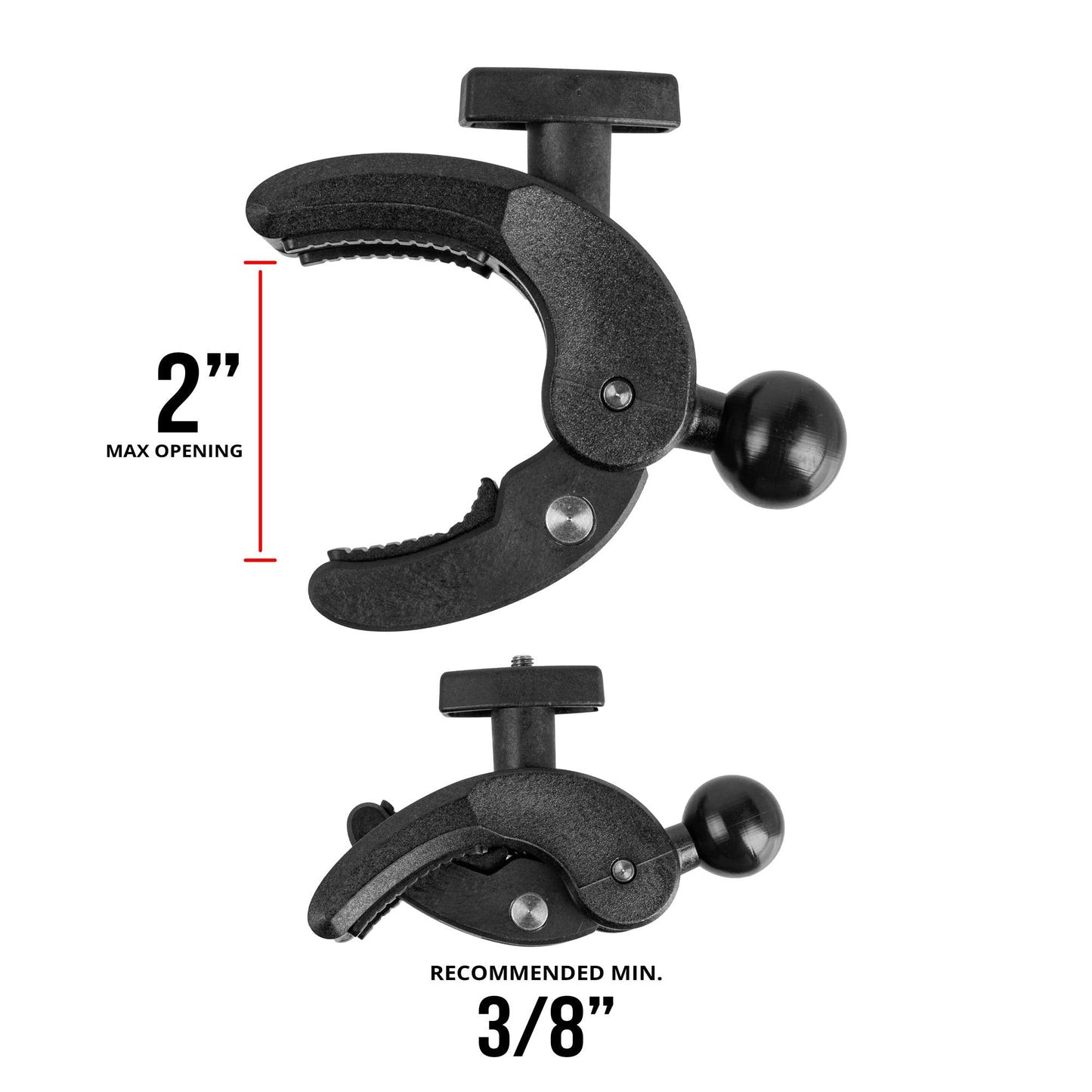 Tackform Universal Tablet Holder Compatible with Stationary Bicycle, Treadmill, Elliptical, Spin Bike, Microphone Stand, and Indoor Exercise Equipment - Compatible with iPad and More