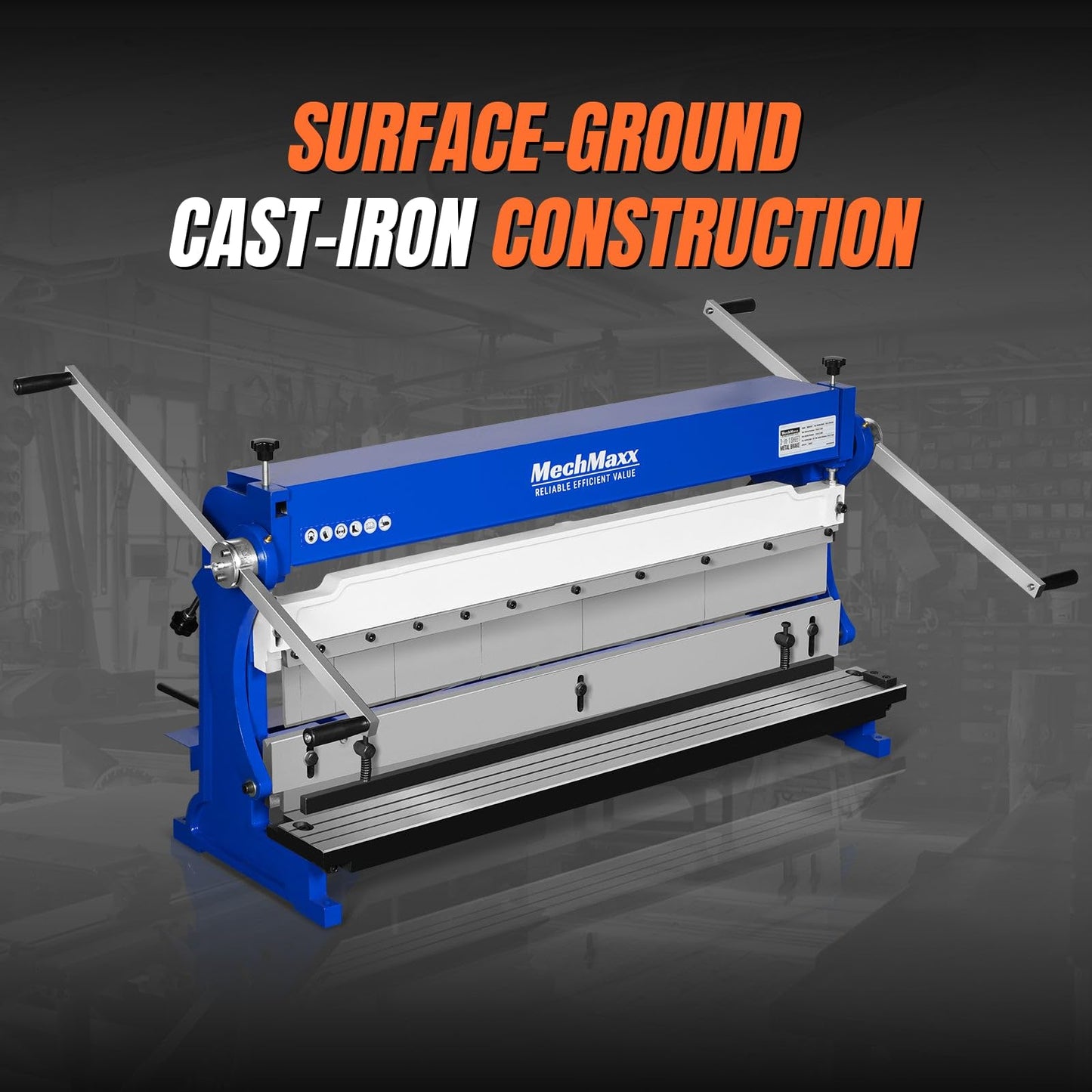 40-inch 3-in-1 Pan and Box Brake – Slip Roll, Shear, Bending Machine for Sheet Metal, 20 Gauge Mild Steel, Adjustable Fingers, Heavy Duty, Metalworking, Fabrication, Rolling, Bending, Model MMCB4020