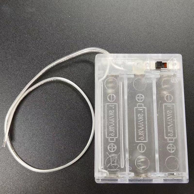 BKAEIMSTWR 3 Screws,3 1.5V x AA LED String Battery Holder and x AA Battery Holder and Switch for LED String Light