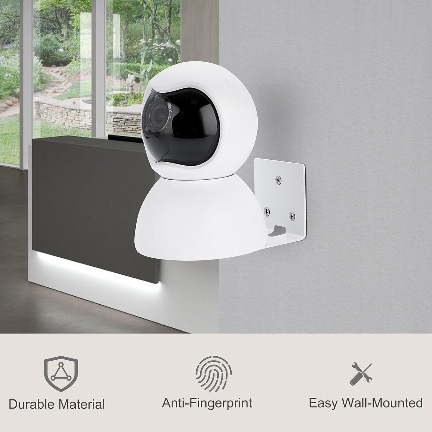 Sumnacon 6PCS Wall Mount Camera Shelf- Metal Small Wall Shelf with Adhesive,Universal Small Floating Shelf for Security