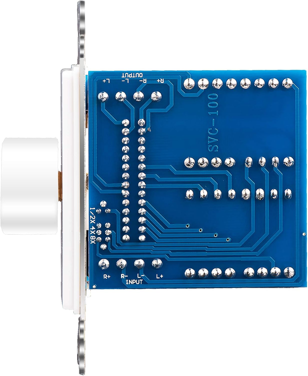 100W SVC100 OSD Audio in Wall Volume Control Impedance Matching for Home Speakers, Rotary Knob White