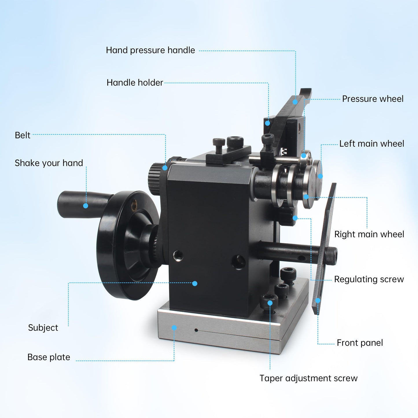 RATTMMOTOR HRV60 Mini Punch Grinder, Small Punch Machine CNC Lathe Turning Tool High Precision Needle Grinding Machine for Milling Drilling Machine (Accuracy 1μ)