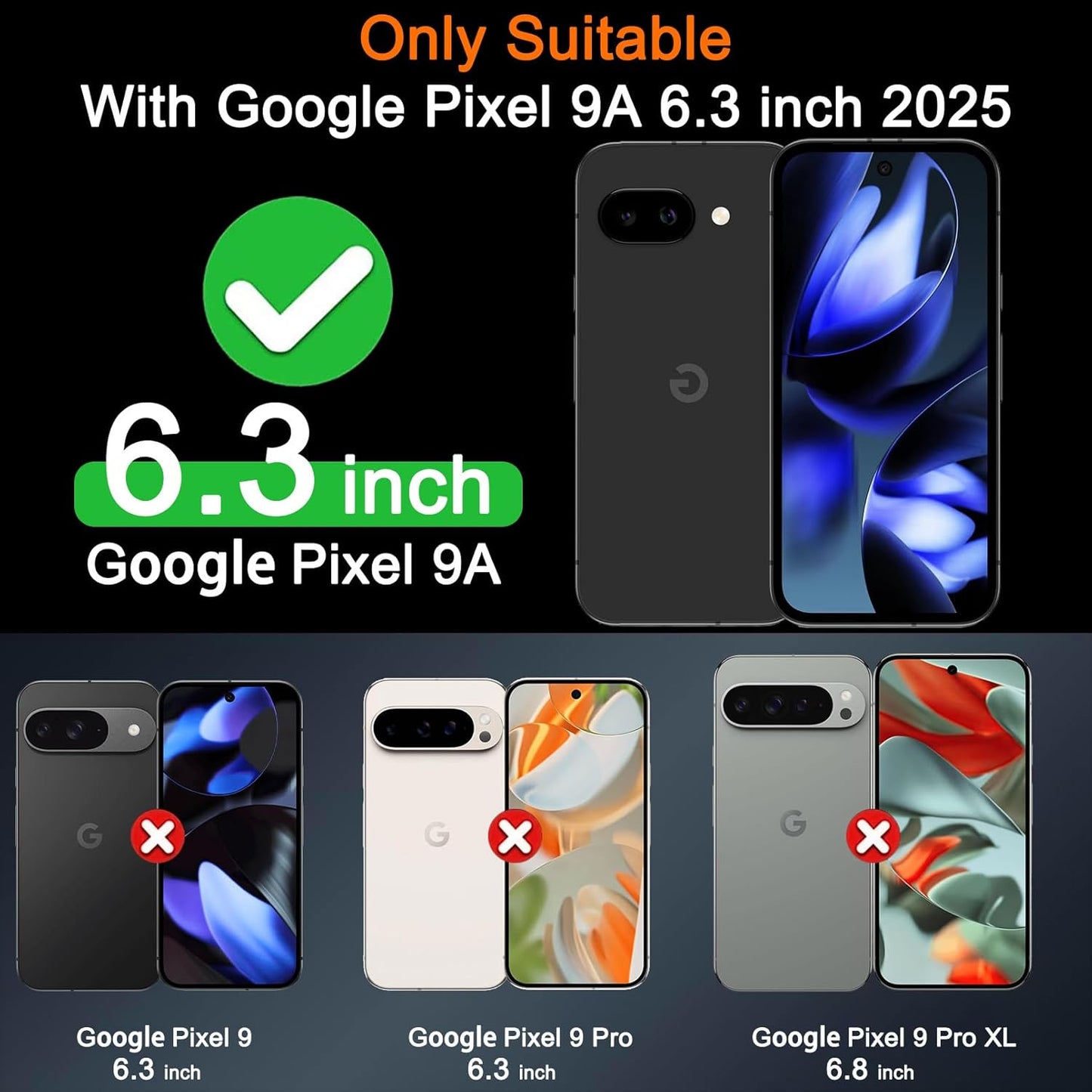 3 Pack 9A 3 Pack 9H Milomdoi Tempered Glass for Google Pixel Screen Protector with Camera Lens Protector, Ultra