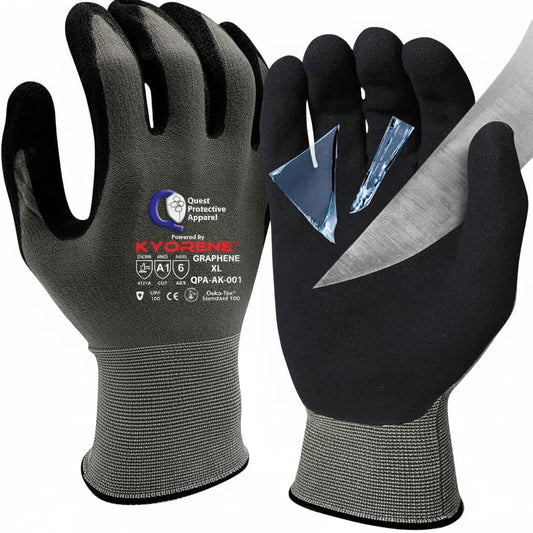 Quest Protective Apparel Cut Resistant Work Gloves (ANSI A1) – Lightweight Graphene Gloves for Gardening,DIY,Mechanical & General Handling – Breathable Grip Gloves for Men & Women – X-Large,Case of 72