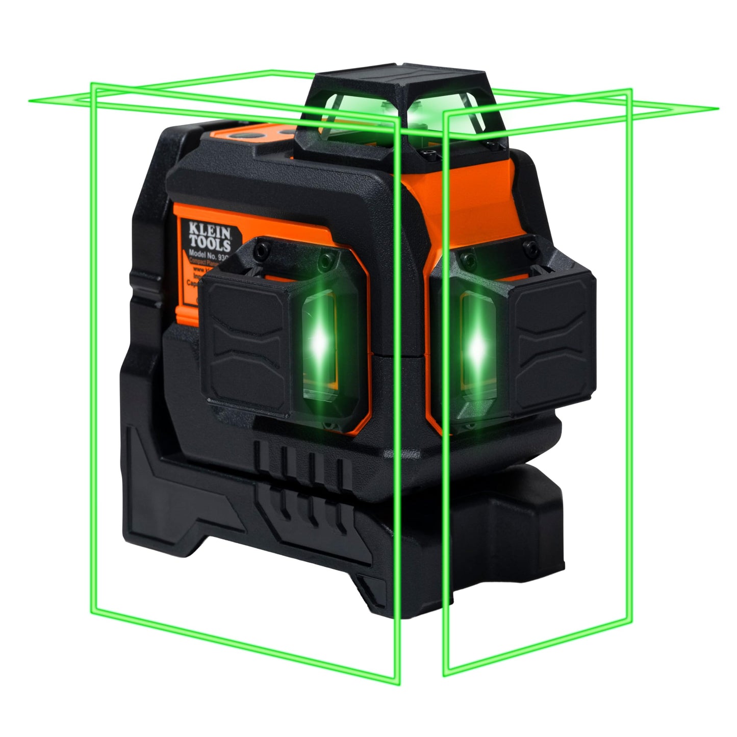 Klein Tools 93CPLG Compact Self-Leveling Laser Level, Bright Green Cross Line 360-Degree Laser Planes, Class 2 ≤ 1mW, Rechargeable, Magnetic Mount