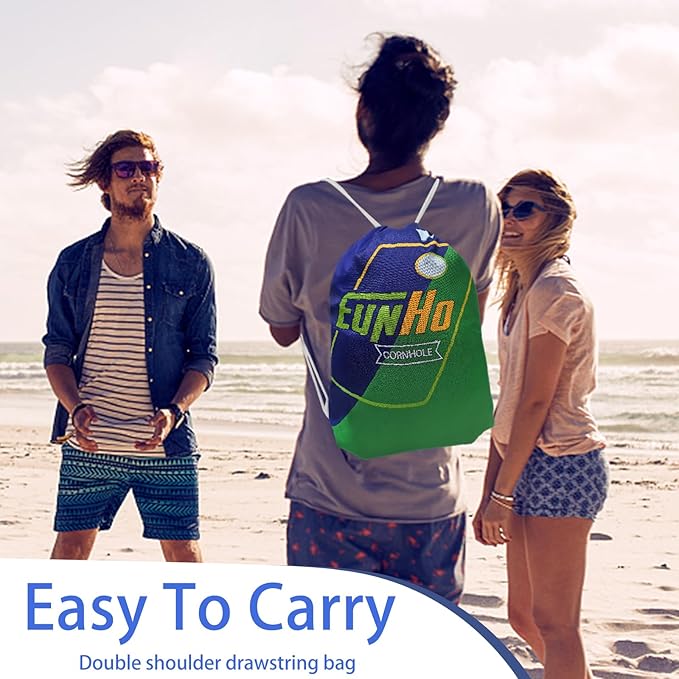 EunHo Dual Sided Cornhole Bags Regulation Set of 8 Professional Cornhole Bean Bags Slick and Stick for Tossing Game-All Weather