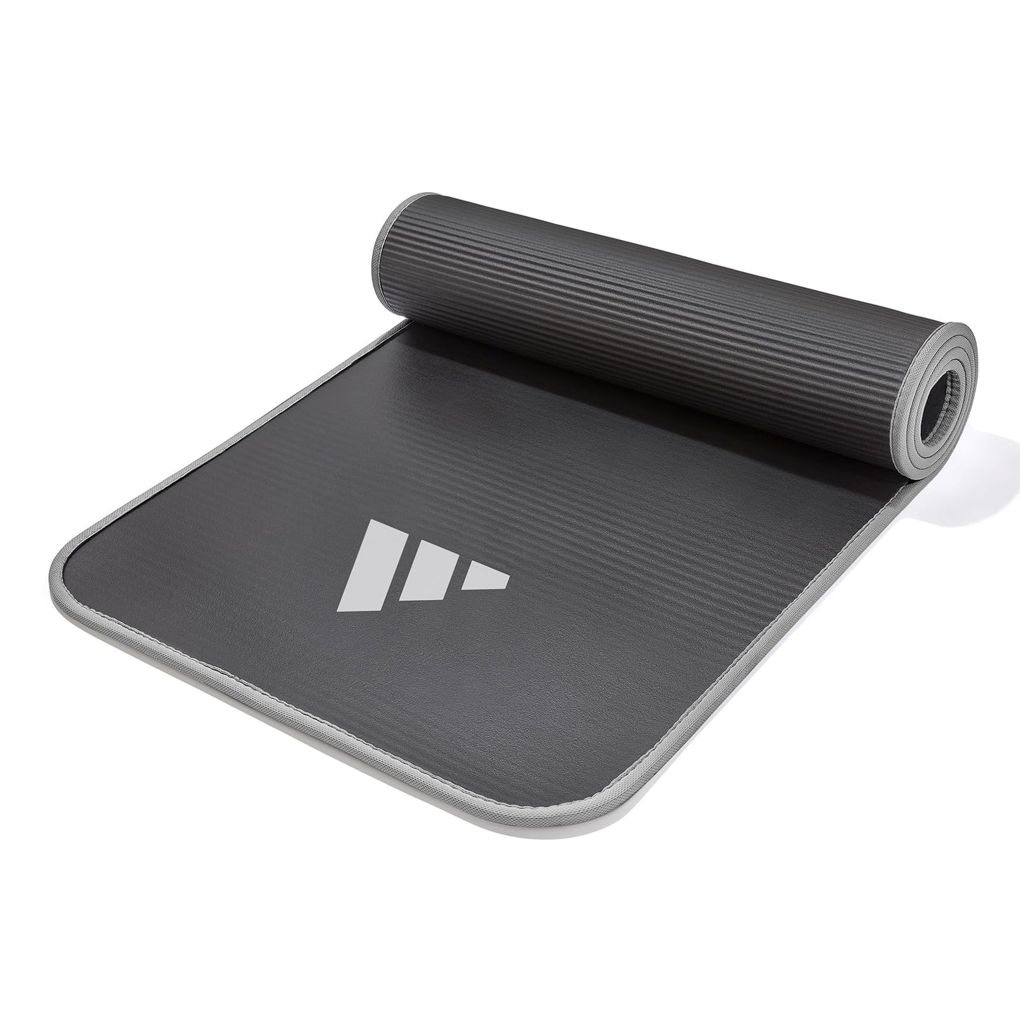Adidas 10mm Extra Thick Training Mat with Carrying Strap and Non-Slip Textured Base - Cushioned Workout Mat for Home Gym, Floor Workouts, and Intense Exercises - Portable and Durable
