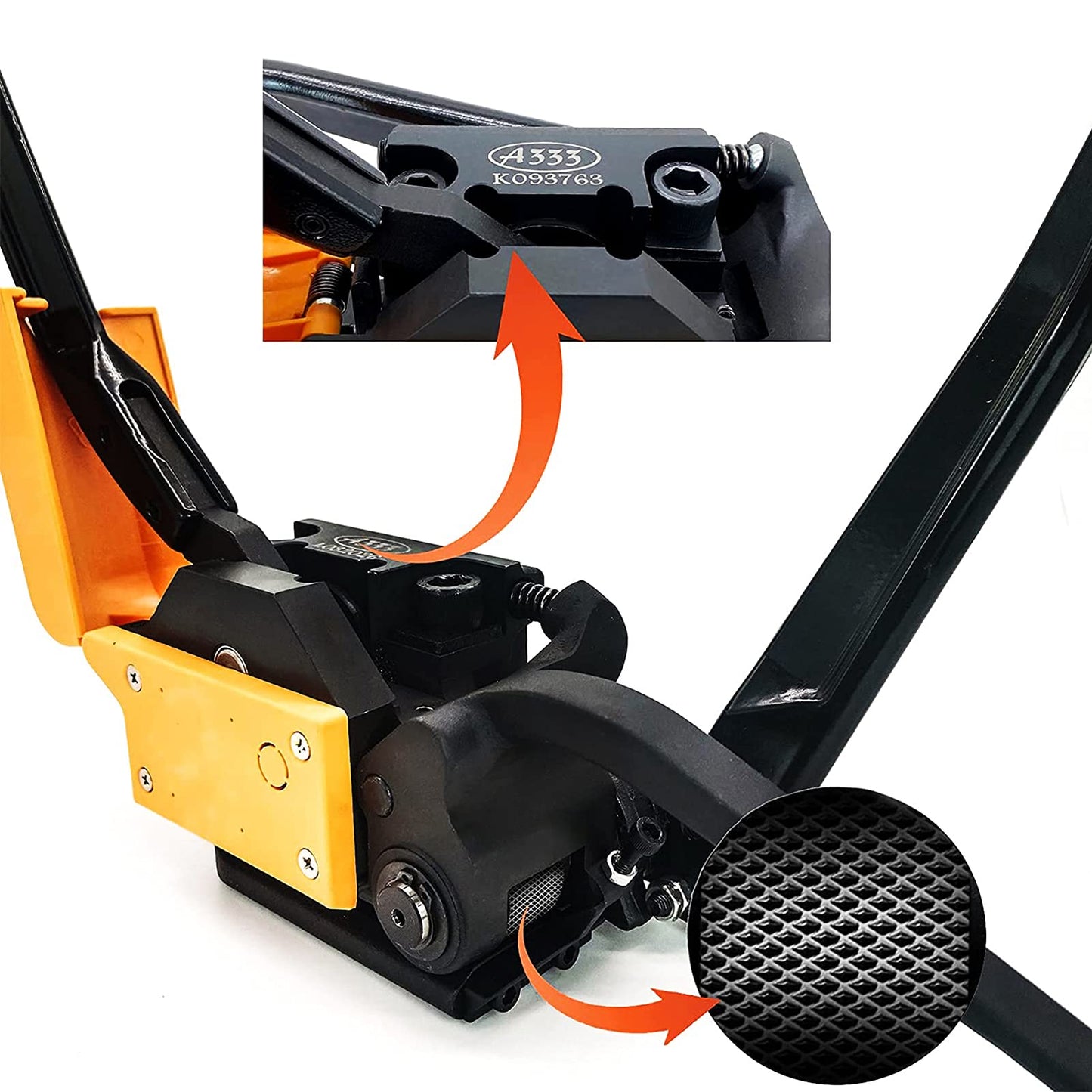 SDRTOP Steel Strapping Tool A333 Stainless Manual Belt Packaging Banding Machine Metal Free Buckle Packing for Width 1/2" 5/8" 3/4" Sealless Combination Tools