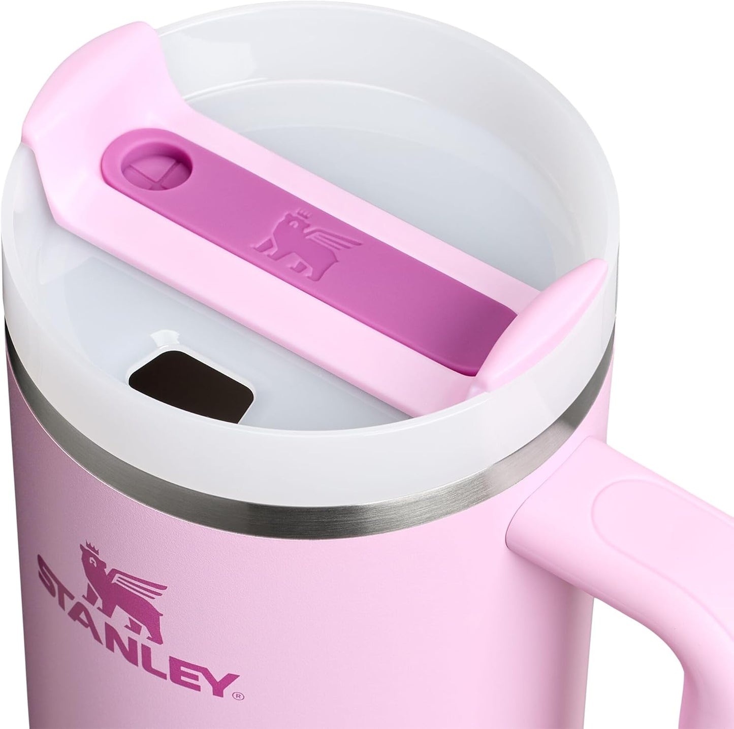 STANLEY Quencher H2.0 Tumbler - 40 oz Insulated Stainless Steel Cup with Handle & Straw | Cherry Blossom
