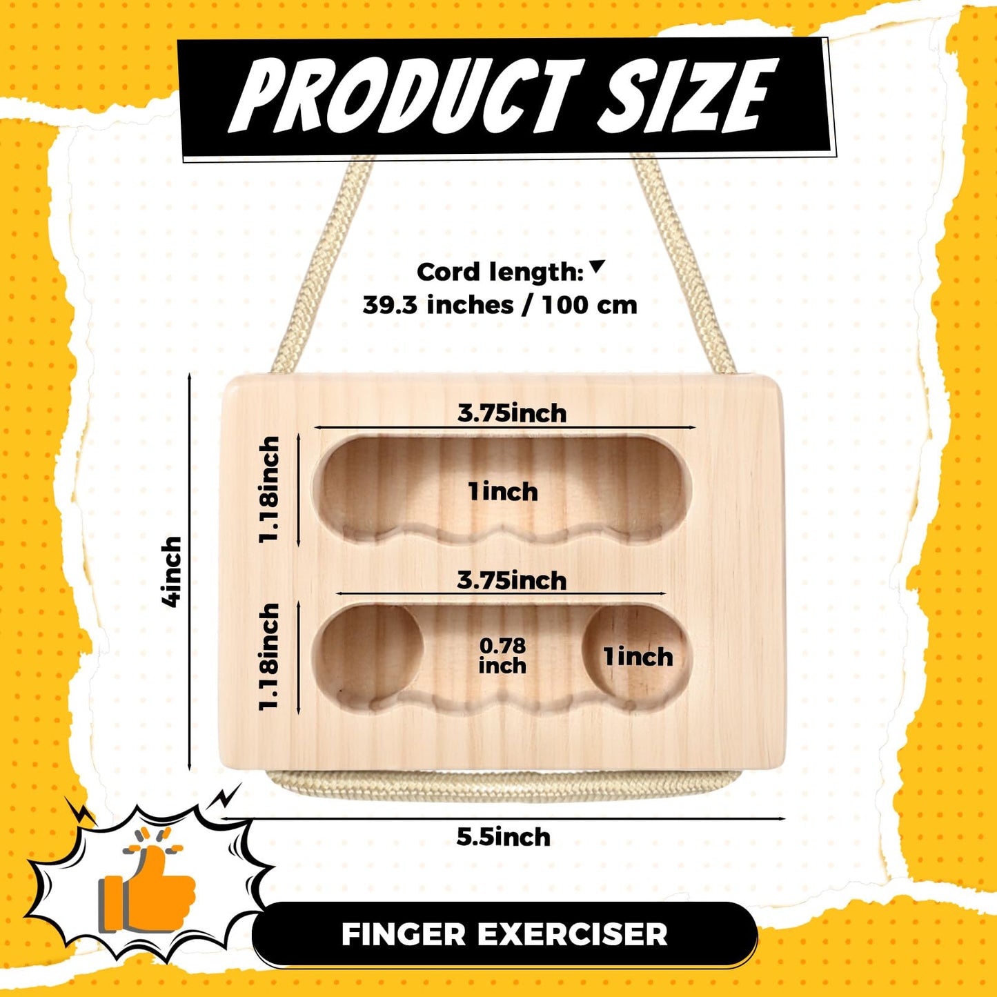 JolliLudo Hangboard Rock Climbing for Climbing Home Training Finger Strengthener, Pull-up Grip Arm Training Portable Finger Board Rock Holds Indoor and Outdoor (Square)