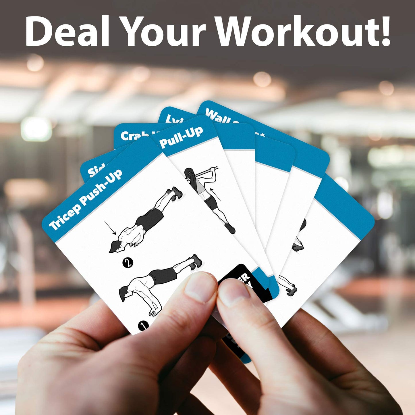 Bodyweight Exercise Cards - Fitness Playing Cards with Over 50 Body Weight Workouts - 2.5" x 3.5" (Standard Playing Card Size)