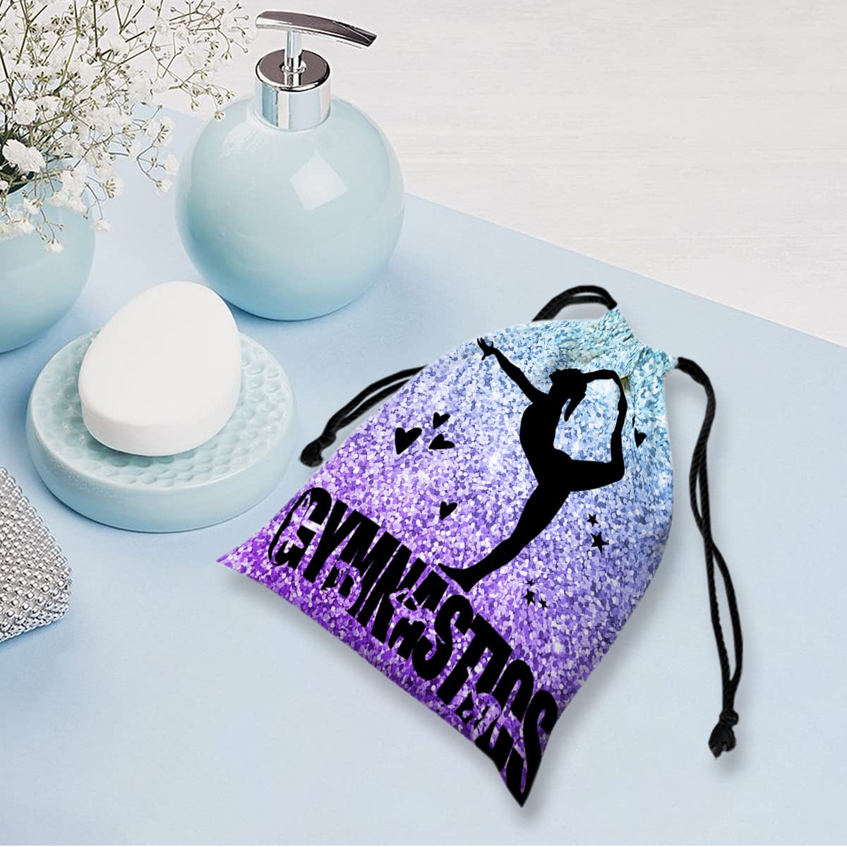 LULYKINI Gymnastics Drawstring Grip Bags Small Drawstring Bag Waterproof Gym Storage Pouch For Holding Gymnastics Grips