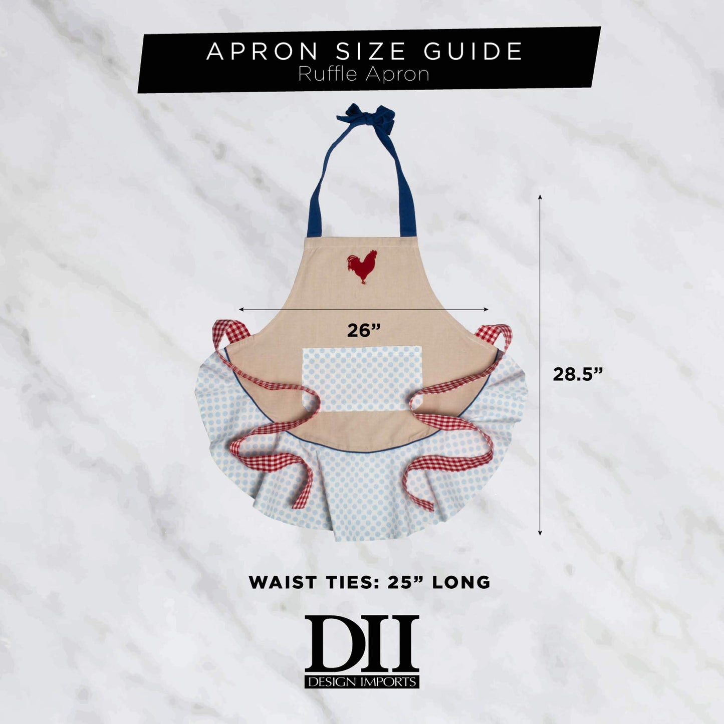 DII Women's Fall & Thanksgiving Kitchen Apron, Adjustable Long Waist Ties, Gather Together