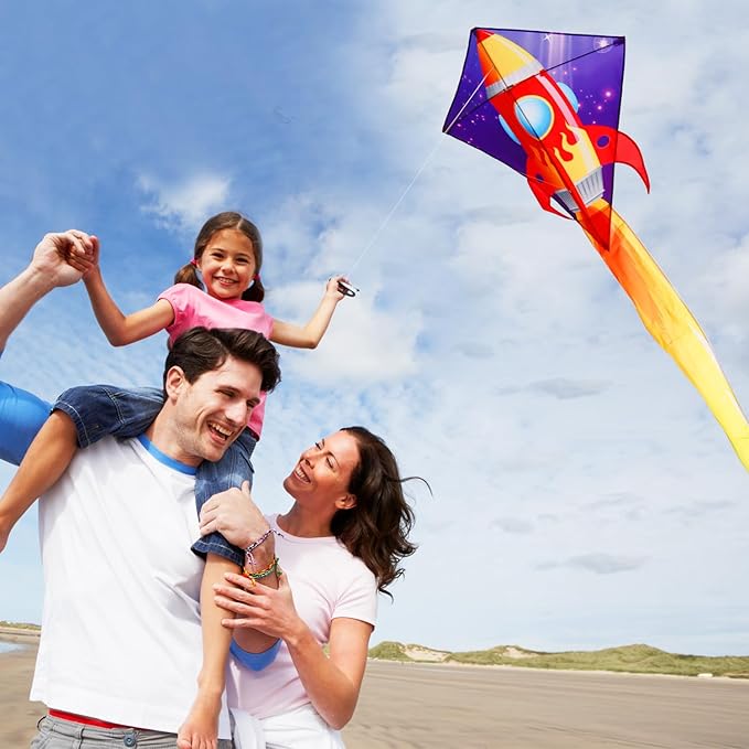 for Kids & Adults Easy to Fly, Large Kites for Adults,Beginner Kite for Kids Ages 4-8, 8-12, Perfect for Beach Trip and Family Activities