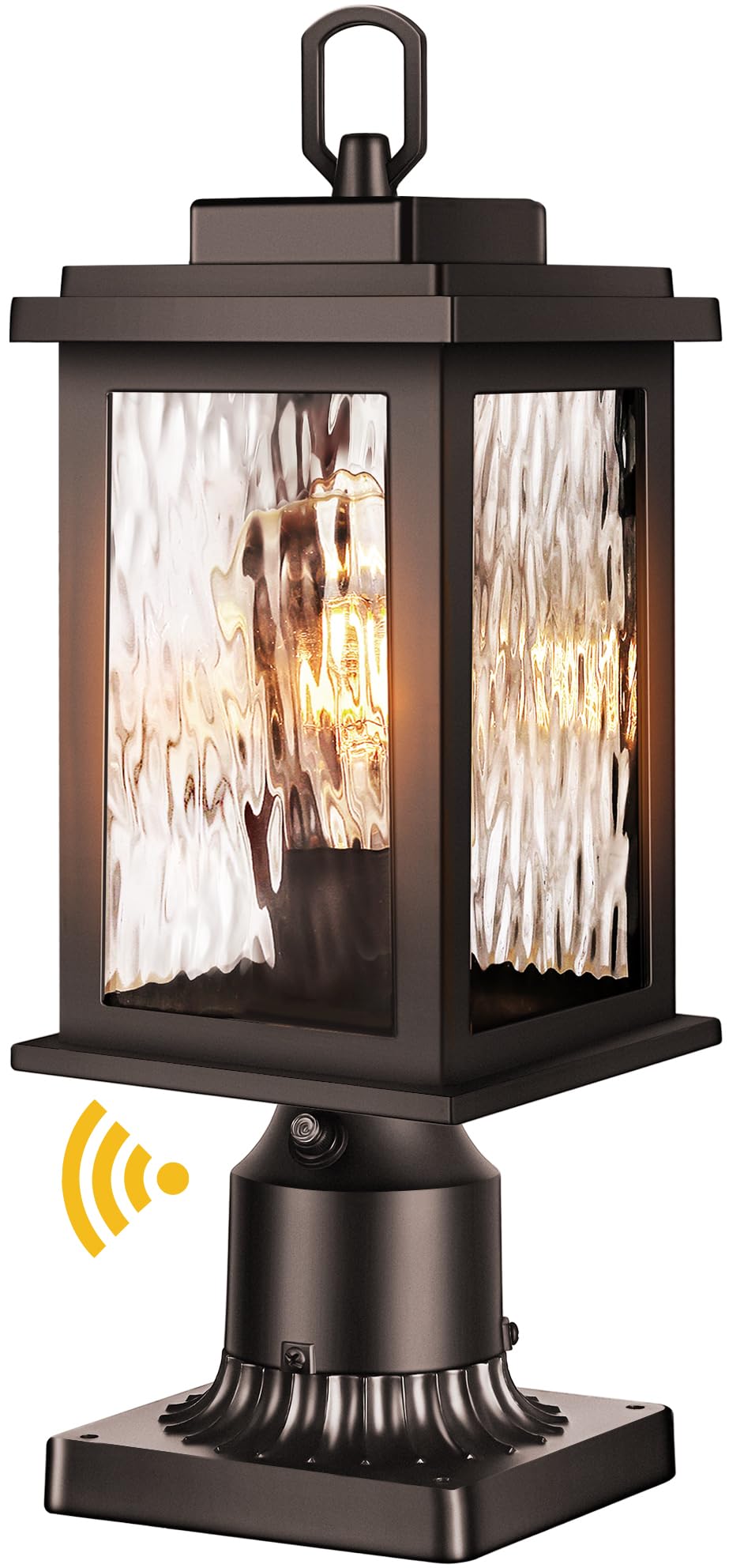 VIANIS Outdoor Post Light Lantern, Hardwired 120V, Waterproof Aluminum, Oil Rubbed Bronze, Model V82011BR, Standard Size