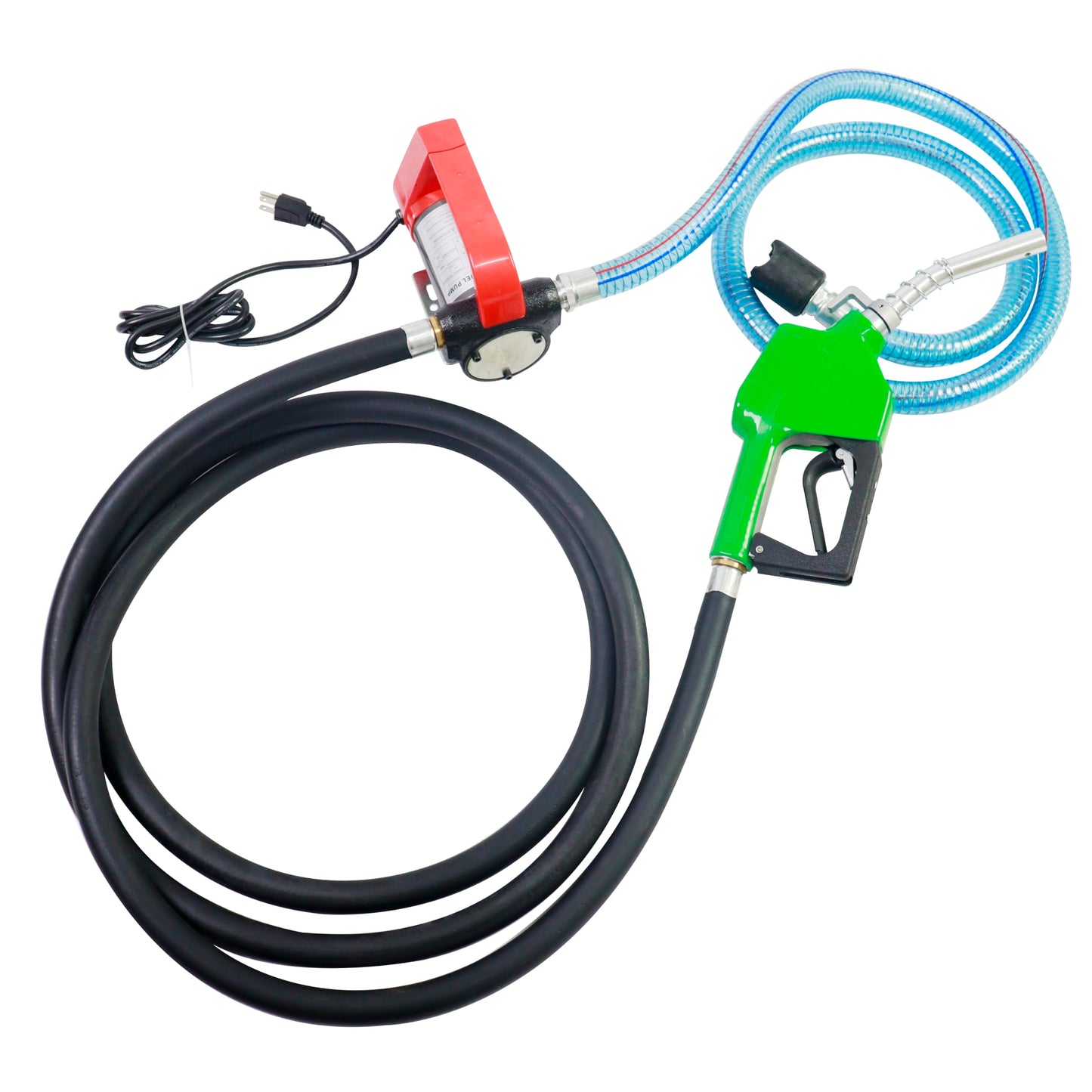 2025 NEW 110V Fuel Transfer Pump,Diesel Transfer Pump with Filter,Fuel Transfer Hose and Auto Fuel Nozzle for Diesel, Kerosene and Transformer Oil,12 GPM