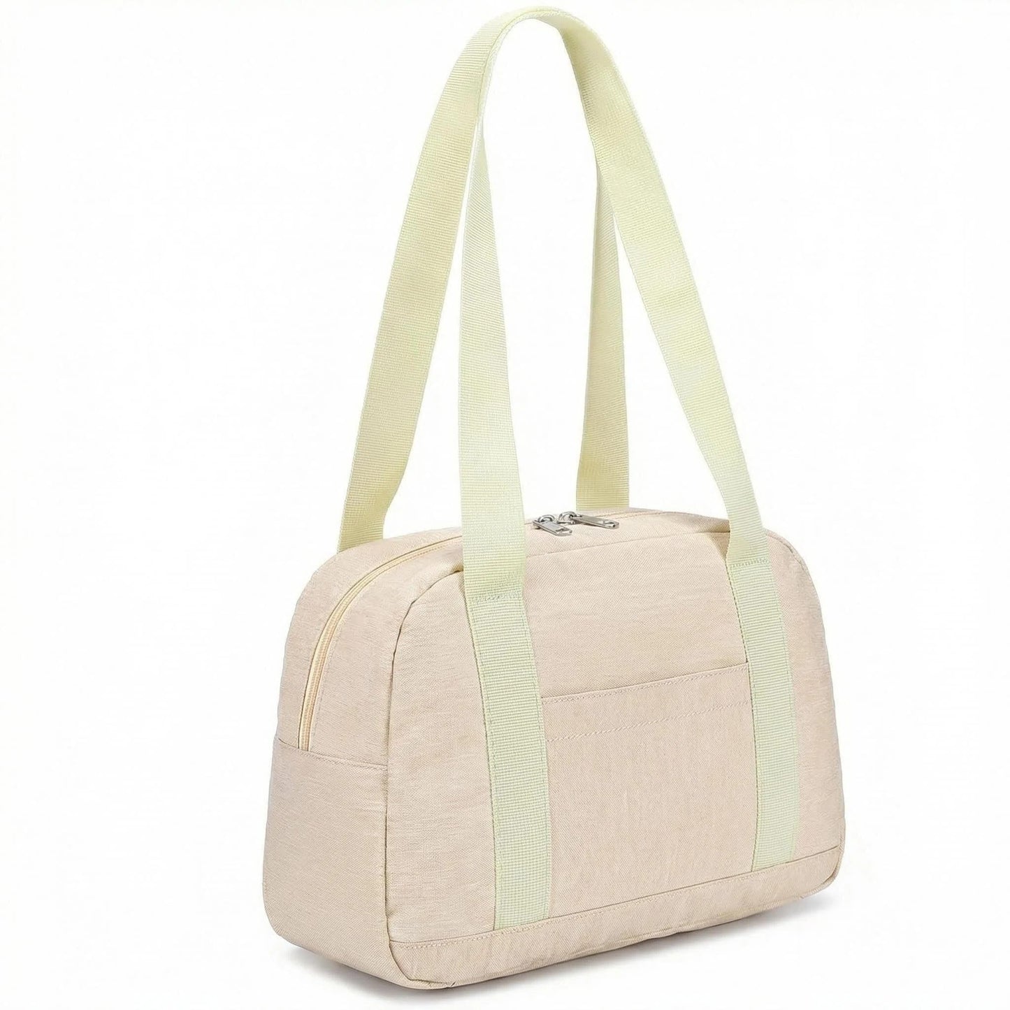 Mini Gym Bag for Women Girls, 12 inch Small Gym Tote, Lightweight Small Carry On Duffle Bag for Travel Sports (Beige)